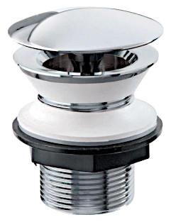 Sogenanntes Schaftventil aus Zink (Artikelnummer 22687-5):

Bei der Ware handelt es sich um aus verchromtem Zink-Druck-Guss gefertigte Schaftventile. Sie bestehen aus einem Hohlerzeugnis, dass mit einem Außengewinde versehen und an einem Ende tellerartig ausgeformt ist, sowie einem nahezu pilzförmigem Einsatz. Mittig sind die Erzeugnisse mit einer Dichtung aus Kunststoff oder Kautschuk versehen. Sie werden als Stopfen in Waschtischen verwendet. Der Wasserabfluss kann mittels des Erzeugnisses nicht geregelt werden. Zink herrscht gewichtsmäßig gegenüber jedem anderen unedlen Metall vor.
- Antragstellerangaben -

Abbildung siehe Anlage.

Derartige Erzeugnisse gehören als "andere Waren aus Zink" zum TARIC-Code 7907 0000 90.