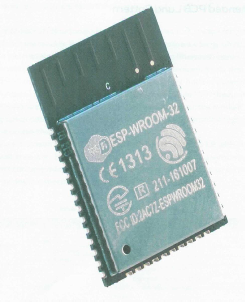 ESP-32 (Abbildung siehe Anlage)
- aus einer mit WiFi-SoC-Baustein und einer Antenne bestückten
  gedruckten Schaltung,
- zur Datenkommunikation mittels verschiedenen Protokollen in WiFi-Netzwerken,
  oder via Bluetooth sowie zur Verwendung als WiFi- oder Bluetooth-Funkfernsteuerung
  (Sender und Empfänger) bestimmt,
- universell mit unterschiedlichen Geräten oder Projekten verwendbar.
Eine das Ganze kennzeichnende Hauptfunktion ist nicht feststellbar.

"Funkfernsteuergerät, Multifunktionsgerät zur Datenkommunikation und Funkfern-
 steuerung, ohne kennzeichnende Hauptfunktion"