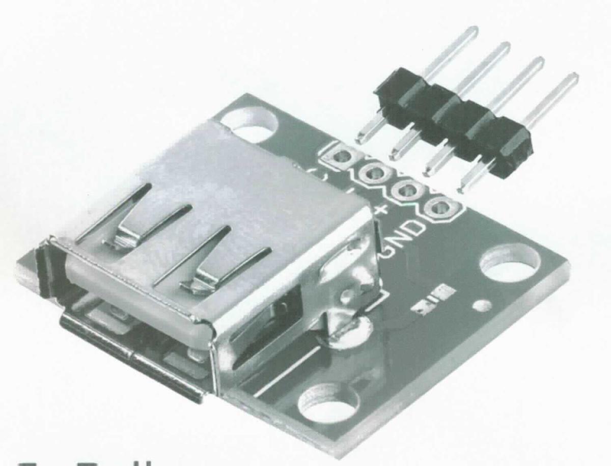 USB-Breakout (Abbildung siehe Anlage)
- mit einem Träger, einlagig mit im Druckverfahren hergestellten Leiterbahnen 
  versehen, einer USB-A Buchse, sowie vier noch nicht befestigten Kontaktpins,
- zur Verbindung von USB - Geräten mit elektronischen Schaltungen. 

"Gedruckte Schaltung, nur mit Leiterbahnen oder Kontakten, keine 
 Mehrlagenschaltung, noch nicht zusammengesetzt - USB-Breakout"