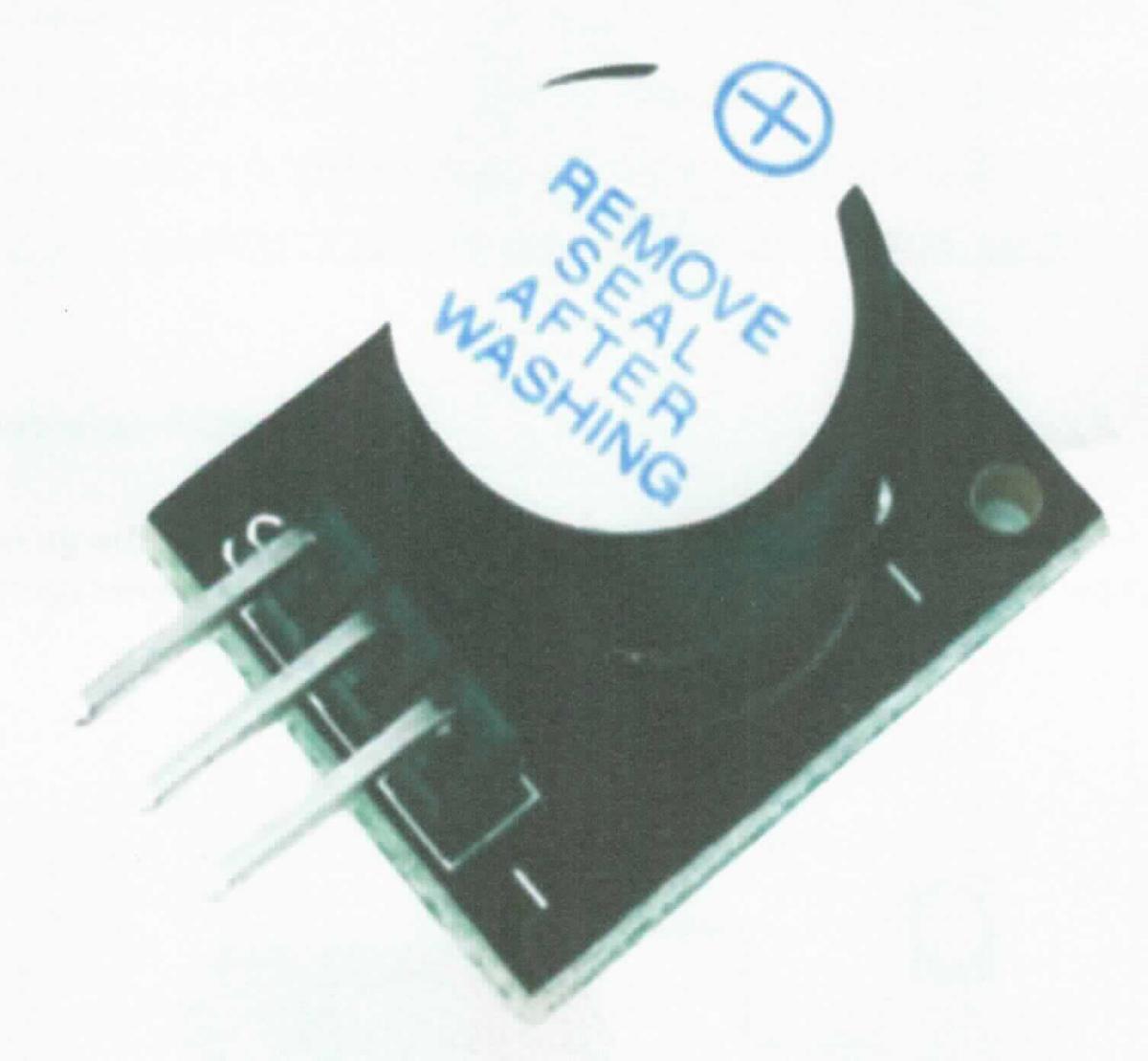 Signaltongeber KY-012 (Abbildung siehe Anlage),
- mit einem elektrischen Tonerzeuger in einem zylinderförmigen Gehäuse, 
  aufgebracht auf einer Platine mit drei Anschlusspins, 
- zum Erzeugen eines Signaltons von mind. 80 dB bei einer Frequenz von 
  2500 Hz (+/- 300 Hz), 
- zur Verwendung als Signaltongeber für verschiedene Zwecke (z. B. nach 
  Verbindung mit einem Arduino-Board).

"Elektrisches Hörsignalgerät, kein Gerät der Position 8512 oder 8530, keine Ware der
 Unterpositionen (HS) 8531 10 und 8531 20, kein Läutwerk, Summer, Türklingel oder 
 Ähnliches - Signaltongeber"