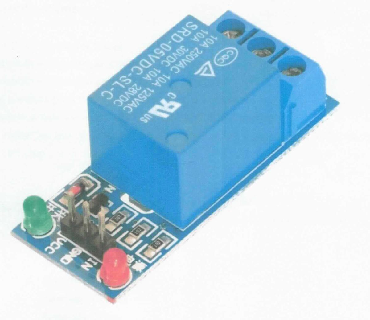 Sog. KF-301 Relais Modul mit Low-Level Trigger,
- im Wesentlichen bestehend aus einer Leiterplatte, bestückt mit einem elektomagnetischen Relais, einem Transistor zur Ansteuerung des Relais, passiven Bauelementen und Anschlussvorrichtungen,  
- mit einer Spulenspannung von 5 VDC und einem Laststrom von 10 A,
- zum elektromagnetischen Schalten.

Die Ware wird als "elektrisches Gerät zum Schließen und  Unterbrechen von elektrischen Stromkreisen, Relais, für eine Spannung von 60 V oder weniger, für eine Stromstärke von mehr als 2 A, nicht für bestimmte Luftfahrzeuge, keine Ware der TARIC-Codes 8536 4190 40 0 oder 8536 4190 50" eingereiht.

Anlage: 1 Abbildung
