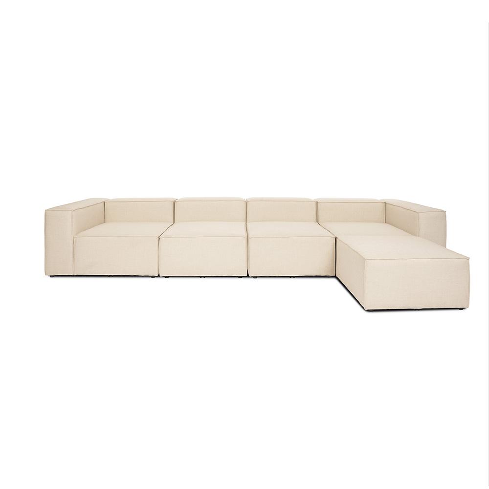 Es handelt sich um ein modulares Sofasystem, bestehend aus 2-6 Modulen, jeweils mit einem Gestell aus Holz mit einer gepolsterten Sitzfläche aus mit Spinnstoff überzogenem Schaumstoff. Zu jedem Sofa gehören unterschiedlich viele Sofakissen. Jedes Sofaelement hat eine Sitzhöhe von 46 cm, eine Sitztiefe von 80 cm und eine Sitzbreite von 87 cm. Es verfügt mit Ausnahme des Hockers über eine gepolsterte Rückenlehne und ggf. über Armlehnen. Die Sofaelemente kommen in folgenden Formen/Abmessungen vor:
Maße Mittelsofa: B 87 cm, H 70 cm, L 120 cm; Maße Hocker: B 87 cm, H 46 cm, 87 cm; Maße linkes oder rechtes Ecksofa: B 120 cm, H 70 cm, L 120 cm.

Das modulare Sofasystem kommt in folgenden Varianten vor:
S:
1 x linkes Ecksofa; 1 x rechtes Ecksofa: 2 x großes Kissen; 2 x kleines Kissen
M:
1 x Mittelsofa; 1 x linkes Ecksofa; 1 x rechtes Ecksofa; 3 x großes Kissen; 3 x kleines Kissen
L:
1 x Hocker; 1 x Mittelsofa; 1 x linkes Ecksofa; 1 x rechtes Ecksofa; 3 x großes Kissen; 3 x kleines Kissen 
XL:
1 x Hocker; 2 x Mittelsofa; 1 x linkes Ecksofa; 1 x rechtes Ecksofa; 4 x großes Kissen; 4 x kleines Kissen 
XXL:
2 x Hocker; 2 x Mittelsofa; 1 x linkes Ecksofa; 1 x rechtes Ecksofa; 4 x großes Kissen; 4 x kleines Kissen

Bei jeder dieser Varianten handelt es sich um eine Warenzusammenstellung in Aufmachung für den Einzelverkauf, bei der die Sitzmöbel auf Grund der Bedeutung für die Verwendung und der Größe den Charakter bestimmen.

Die in mehreren Kartons (je nach Variante 4 bis 8 Packstücke) verpackte Ware wird als "anderes als von der Position 9402 und den Unterpositionen (HS) 9401 10 bis 9401 59 erfasstes Sitzmöbel mit Gestell aus Holz, gepolstert" eingereiht.