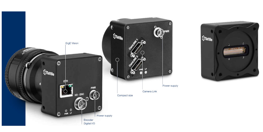 Fernsehkameras (Zeilenkameras Line Scan Cameras Camera Link & GigE Vision Tag-7 series/2k/4k/8k)
- aus einem Kamerakopf mit einem CMOS-Zeilenbildsensor und Signalverarbeitungselektronik
  in einem Gehäuse (Abmessungen: 62 x 62 x 28,9 mm) mit Objektivanschluss
  und verschiedenen Schnittstellen (Abbildung siehe Anlage),
- ohne Bildspeicher,
- zur Aufnahme und Übertragung von Videobildern in verschiedenen Anwendungsbereichen.

"Fernsehkamera, nicht von den Unterpositionen (KN) 8525 81 00 bis 8525 83 00 erfasst"