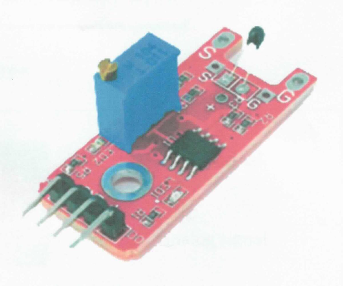 So genanntes Thermistor Sensor Modul, im Wesentlichen bestehend aus einer Leiterplatte mit gedruckten Schaltungen, einem NTC Thermistor, 2 Signal-LEDs, einem Verstärker  6 Widerständen, einem Mikrocontroller, 4 Anschlusspins und einem Potentiometer zum Einstellen eines Schwellenwertes (siehe Abbildung in der Anlage).
Mit Hilfe des temperaturabhängigen Widerstandes des Thermistors kann das Gerät im Bereich von -55 bis 125 °C die Temperatur messen und gibt dafür ein analoges Messsignal (0 bis 3,3 V bzw. 5,5 V) aus; zusätzlich kann das Gerät ein digitales High-Low Signal (Low= 0 V oder High 3,3 V bzw. 5,5, V) ausgeben, wenn ein eingestellter Schwellenwert erreicht wird (kombinierte Maschine aus Schalter und Thermometer, kennzeichnende Hauptfunktion ist nicht bestimmbar). 
Die Ware wird als "Thermometer, nicht mit anderen Instrumenten kombiniert, nicht unmittelbar ablesbar, nicht flüssigkeitsgefüllt, nicht für zivile Luftfahrzeuge bestimmt" eingereiht.