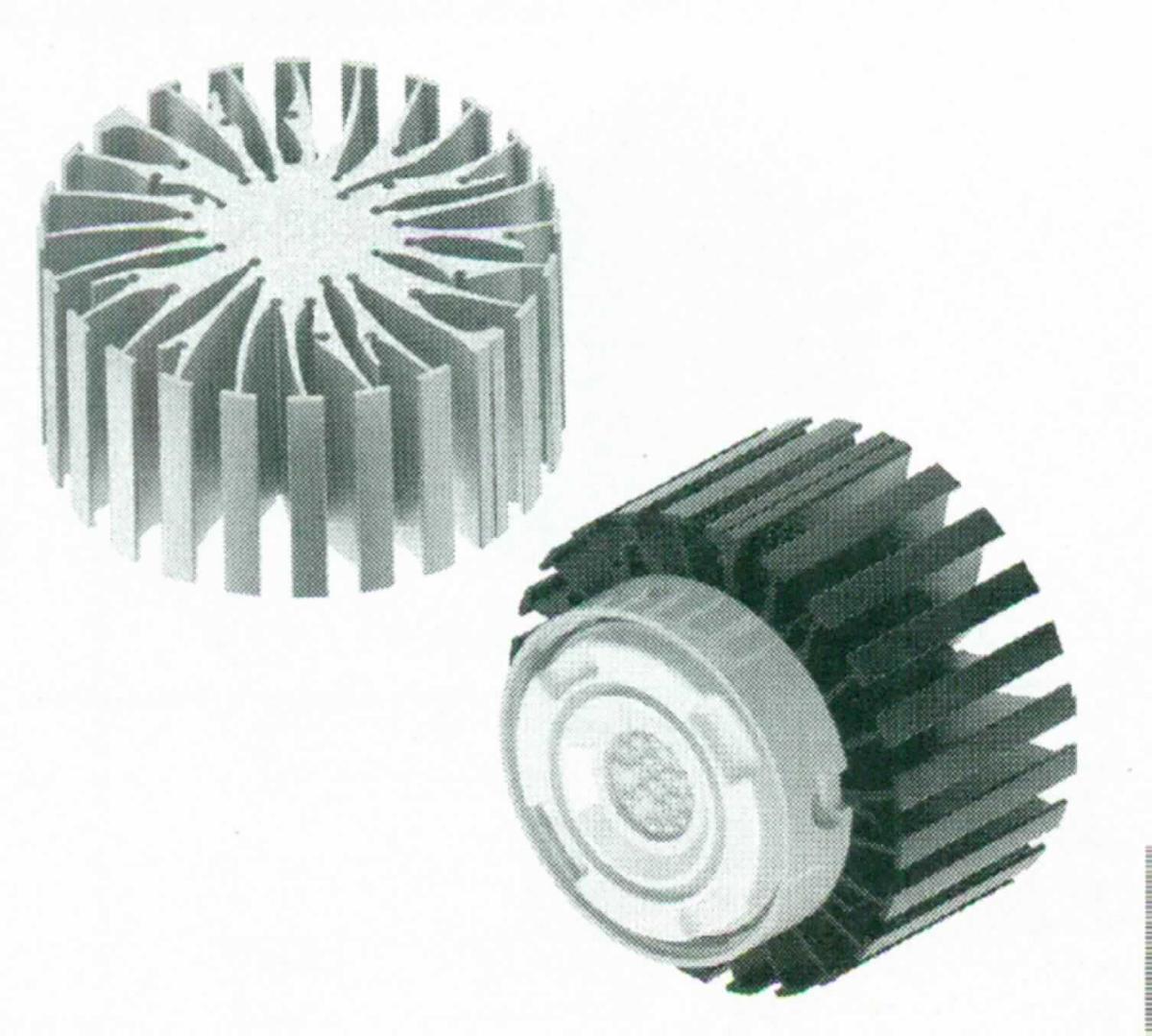 LED-Kühlkörper (Abbildungen siehe Anlage)
- aus einem spezifisch geformten Körper aus Aluminium mit spezifischen Kühllamellen,
  Aussparungen und Befestigungsbohrungen,
- erkennbar ausschließlich bzw. hauptsächlich zum Kühlen von LED-Modulen der 
  Positionen 8541 und 8543 bestimmt. 

"Nichtelektrischer Teil von Maschinen, Apparaten und Geräten, in Kapitel 84 anderweit 
weder genannt noch inbegriffen, keine Ware der TARIC-Codes 8487 10 10 00  bis 8487 
90 90 10 - LED-Kühlkörper"
