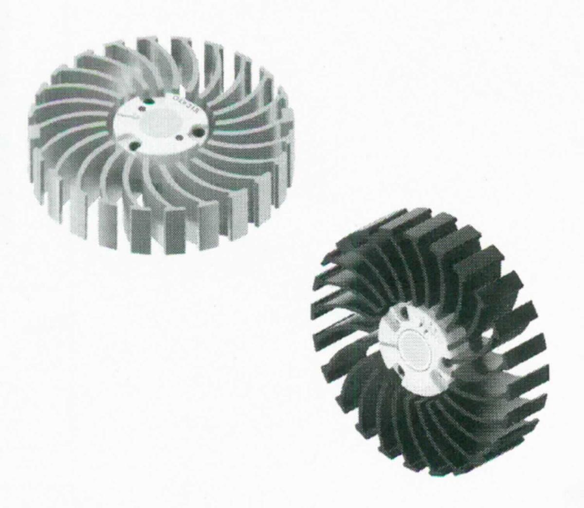 LED-Kühlkörper (Abbildungen siehe Anlage)
- aus einem spezifisch geformten Körper aus Aluminium mit spezifischen Kühllamellen,
  Aussparungen und Befestigungsbohrungen,
- erkennbar ausschließlich oder hauptsächlich zum Kühlen von LED-Modulen der 
  Positionen 8541 und 8543 bestimmt. 

"Nichtelektrischer Teil von Maschinen, Apparaten und Geräten, in Kapitel 84 anderweit 
weder genannt noch inbegriffen, keine Ware der TARIC-Codes 8487 10 10 00 bis 8487 
90 90 10 - LED-Kühlkörper"