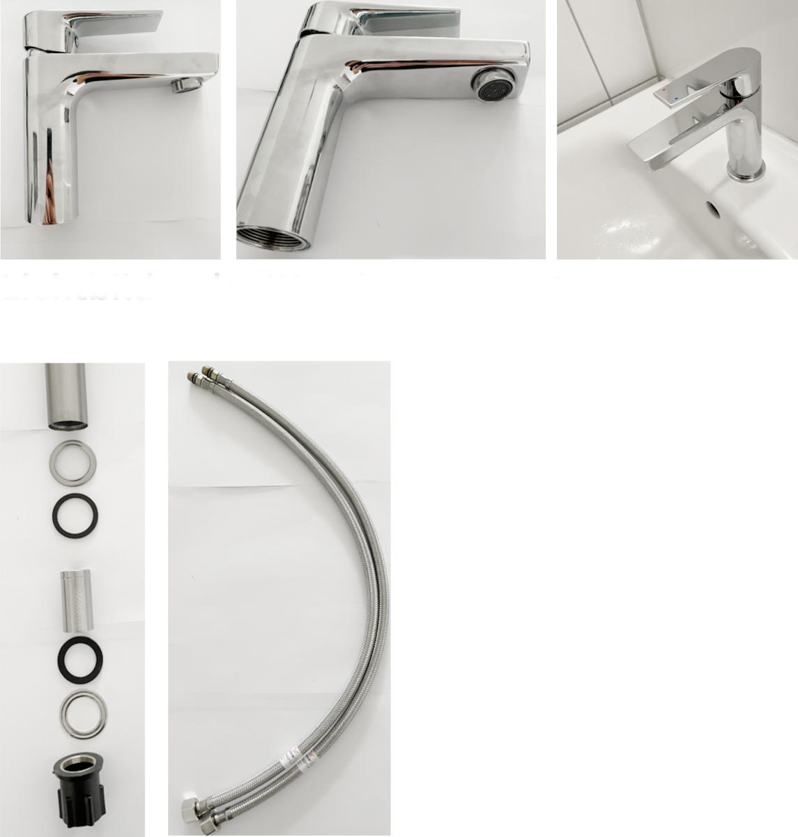 Einhebel-Waschtischarmatur (Abbildung siehe Anlage)
- in Form eines Einhebelmischers aus verchromten, nichtrostendem Stahl mit Keramikkartusche, 
  Griff aus verchromten Zink, zwei Anschlussschläuchen, Aerator und Gewinderohr, noch nicht 
  zusammengesetzt,
- zur Regelung der Wassermenge und der Wassertemperatur je nach Stellung des
  Hebels.

"Armatur für Rohr- oder Schlauchleitungen, keine Ware der TARIC-Codes 8481 1005 10 bis 
  8481 8011 10, noch nicht zusammengesetzt - Einhebel-Waschtischarmatur"