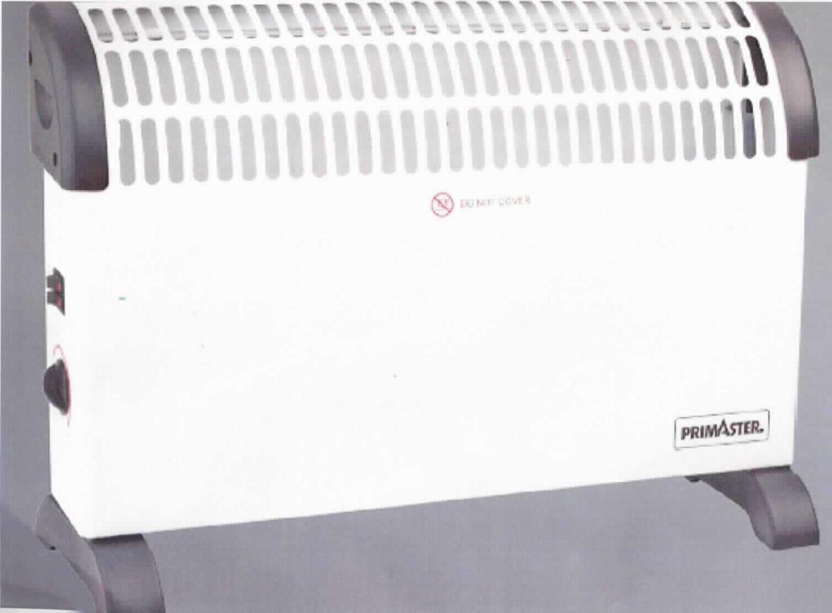 Konvektor mit Thermostat, 2076952203514 (Abbildung siehe Anlage)
- in einem Gehäuse mit Lüftungsschlitzen, Tragegriff und Standfüßen, mit elektrischem Heizelement, 
  Überhitzungsschutz, Thermostatregler, 3 Leistungsstufen (750, 1250 und 2000 W) und einem
  elektrischen Kabel mit Netzstecker,
- mit einer Heizleistung von max. 2.000 Watt,
- zur Verwendung als Konvektor zum Beheizen von Räumen.

"Elektrisches Gerät zum Raumbeheizen, kein Speicherheizgerät, Konvektor"