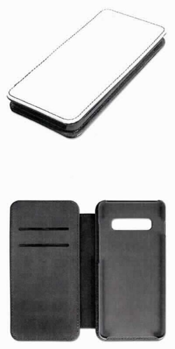 Etuiähnliches Behältnis, sog. Klapphülle für Galaxy S10 Plus, Abbildung siehe Anlage, 
- mit einer Außenseite aus Kunststofffolien, 
- seitlich aufklappbar, ohne Verschluss, 
- an einer Innenseite mit einer Schale aus Kunststoff als Halterung für ein Mobiltelefon ausgestattet, 
- - bildet an einer Schmalseiten die Außenseite, 
- auf der anderen Innenseite mit zwei Einsteckfächer für Karten o. ä., 
- mit gerätespezifischen Aussparungen zur Bedienung des Mobiltelefons versehen, 
- mit den Abmessungen von ca. 8,5 cm (Breite) x 16,5 cm (Höhe), 
- dient dem Transport und der Aufbewahrung eines Mobiltelefons in der Tasche oder der Handtasche.

"Etuiähnliches Behältnis, Taschen- oder Handtaschenartikel, mit Außenseite aus Kunststofffolien"