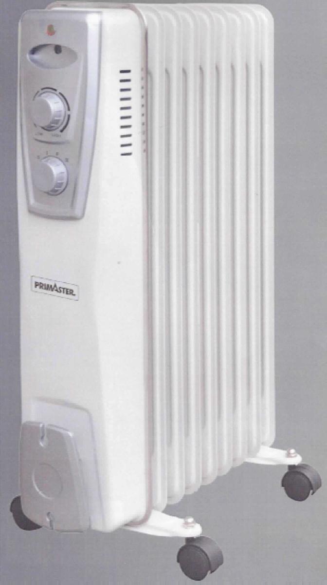 Ölradiator mit Thermostat, 2076952203552 (Abbildung s. Anlage)
- Radiator mit Flüssigkeitsumlauf (Öl) in einem Metallgehäuse aus neun Heizrippen mit vier Rollen
  und einem Anschlusskabel, Bedienelementen, Kontrollleuchte, Lüftungsschlitzen, Tragegriff 
  und Kabelaufwicklung, mit eingebautem stufenlos regelbarem Thermostat und drei Leistungsstufen
  (800, 1200 oder 2000 Watt), 
- zur Verwendung als Ölradiator zum Beheizen von Räumen.

"Elektrisches Gerät zum Raumbeheizen, kein Speicherheizgerät, Radiator mit Flüssigkeitsumlauf;
 sog. Ölradiator"