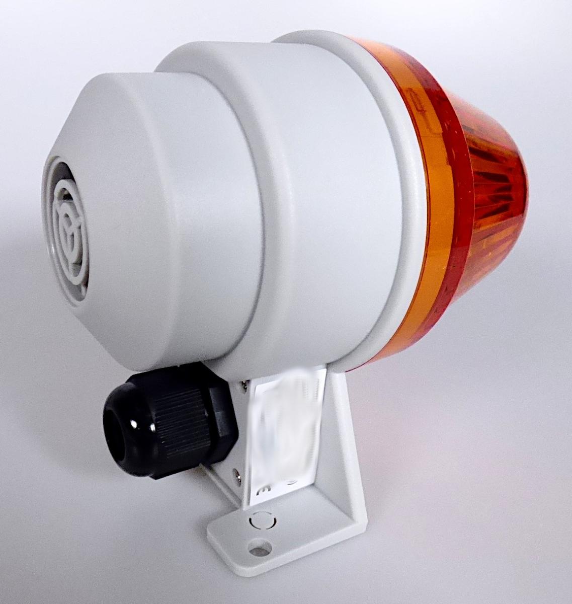 Kleinhupe mit LED-Signalleuchte Art.-Nr. COBLHP582G24AL (Abbildung siehe Anlage),
- mit einer akustischen und optischen Alarmvorrichtung
  in einem runden zylindrischen Kunststoffgehäuse und obenliegender
  LED-Signalleuchte mit gelber Linse (Abmessungen: 120 x 74 mm), mit Montagewinkel
  und Kabeldurchführung (IP65), für eine Spannung von 24 V DC,
- zum Abgeben eines akustischen Signals (Dauerton/Pulston, ca. 90 dB) bzw. akustischen und optischen
  Signals (Dauerlicht/Blinklicht) nach Erhalt des Auslösesignals (Anschlussabhängig),
- in gemeinsamer Verkaufsverpackung mit Beipack (Installationsanleitung).
Das Signalgerät bestimmt den Charakter der Warenzusammenstellung.

"Elektrisches Hör- und Sichtsignalgerät, kein Gerät der Position 8512 der 8530,
 keine Ware der Unterpositionen (HS) 8531 10 und 8531 20, kein Läutwerk,
 Summer, Türklingel oder ähnliches Gerät, in Warenzusammenstellung in Aufmachung
 für den Einzelverkauf mit nicht charakterbestimmendem Beipack - Kleinhupe mit LED-Signalleuchte"