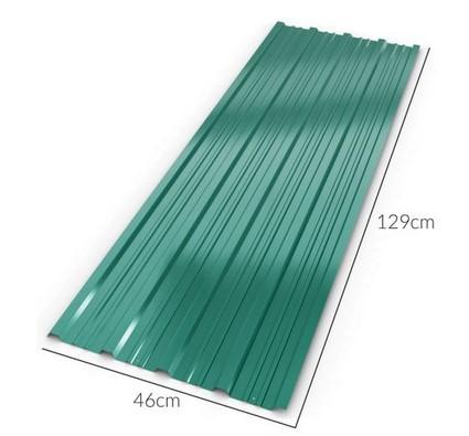 Stahl-Profilblech / Trapezblech

Bei der Ware handelt es sich um Profilbleche aus Stahl. Die Bleche sind 0,25 mm dick, ca. 129 cm lang und ca. 46 cm breit. Sie haben 6 große und 10 kleine Bohrungen für die Befestigung. Sie besitzen einen über die gesamte Länge gleichbleibenden Querschnitt, sind oberflächlich verzinkt und grün lackiert. Die Erzeugnisse werden in einem Set mit 12 Blechen gehandelt und für Dächer, Carports, Gartenhäuser oder für Wandverkleidungen an Hallen und Schuppen verwendet.

Die Ware ist als Profile aus nichtlegiertem Stahl, aus flachgewalzten Erzeugnissen kalthergestellt oder kaltfertiggestellt, profilierte Bleche, in die Unterposition 7216 9110 der Kombinierten Nomenklatur einzureihen.