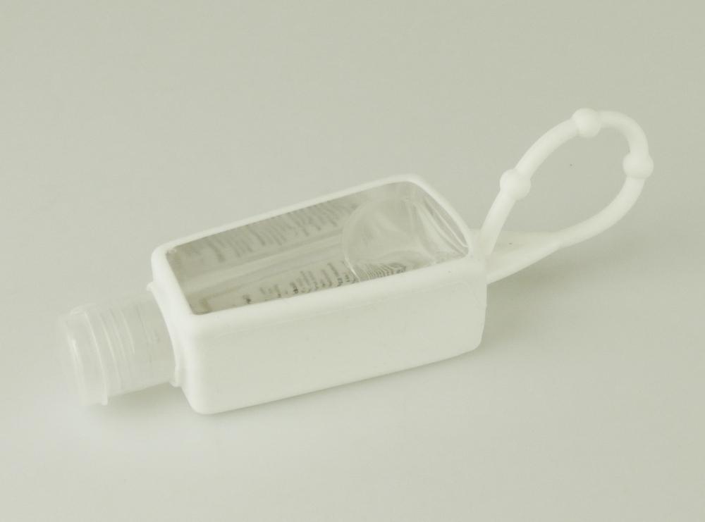 Angaben:
Desinfektions-Gel (30 ml) mit Hautpflegestoffen und Ethanol für die hygienische Desinfektion von Händen. Kann ohne Wasser oder Seife angewendet werden. Frei von Farb- und Parfümstoffen. Neben den antimikrobiellen Eigenschaften besitzt das Desinfektions-Gel durch die Inhaltsstoffe Glyzerin (Glycerin) und Panthenol pflegende und feuchtigkeitsspendende Eigenschaften. Fläschchen mit Dosierspender und Aufhängevorrichtung.

Feststellungen:
Farbloses, transparentes Gel in einer teilweiße weißen, ansonsten farblos transparenten Kunststoffflasche; Etikett mit Sicherheitshinweisen.  

Befund: Desinfektionsmittel, andere.