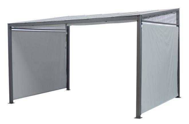 Bei dem sog. Pavillon Verena handelt es sich um einen Pavillon mit einem Pultdach (Breite ca. 393 cm, Tiefe ca. 290 cm, Höhe vorne ca. 225 cm, Höhe hinten ca. 260 cm), im Wesentlichen bestehend aus
- vier Standpfosten, welche mit vier Grundplatten mit Lochungen versehen werden,
- einer Dachkonstruktion aus einem rechteckigen Rahmengestänge mit
- einer Dacheindeckung aus Kunststoffplatten,
- keilförmigen Seitenblenden aus Kunststoffplatten im oberen Bereich der rechten und linken Seite,
- einem Sonnenschutz aus textilen Spinnstofferzeugnissen unter der Dacheindeckung und
- zwei seitlichen Senkrechtmarkisen.
Die Standpfosten, das Gestänge der Dachkonstruktion und diverse weitere Teile wie Schienen und Kantenteile bestehen aus Aluminium. Die Grundplatten, die Rohre für den Sonnenschutz, diverse Winkel, Verbinder und das Befestigungsmaterial bestehen aus Stahl. In Hochrechnung der angegebenen Einzelgewichte überwiegt Aluminium gewichtsmäßig gegenüber Stahl.
Der Pavillon dient dem Schutz vor Sonne bzw. Witterung und ist dafür vorgesehen, z. B. im Garten oder auf der Terrasse, dauerhaft am Boden verankert zu werden.
Er ist noch nicht zusammengesetzt und mit allen für seine Zusammensetzung und Befestigung erforderlichen Teilen einschließlich Werkzeug (1 x Schraubenschlüssel und 2 x Sechskantschlüssel) gemeinsam in Pappe verpackt.
- Angaben laut Antragsteller –

Der Pavillon bestimmt aufgrund seiner Bedeutung für die Verwendung den Charakter der Warenzusammenstellung.
Die unedlen Metalle, welche den konstruktiven Rahmen des Pavillons bilden, bestimmen aufgrund ihrer Bedeutung für die Verwendung gegenüber den anderen verwendeten Materialien (Kunststoff und Spinnstoffe) den Charakter des Pavillons.
Aluminium überwiegt gewichtsmäßig gegenüber dem Stahl.

Abbildung siehe Anlage.

Derartige Erzeugnisse gehören als "Konstruktionen aus Aluminium, keine vorgefertigten Gebäude der Position 9406, nicht von den Codenummern 7610 1000 00 0 bis 7610 9090 91 0 erfasst, Waren, die sich in einem verpackten Bausatz befinden, der die für das Zusammensetzen eines Fertigerzeugnisses erforderlichen Teile enthält, wobei für diese Teile keine weitere Endbearbeitung oder Fertigung erforderlich ist ("Bausatz aus Fertigerzeugnissen")" zur Codenummer 7610 9090 92 0.