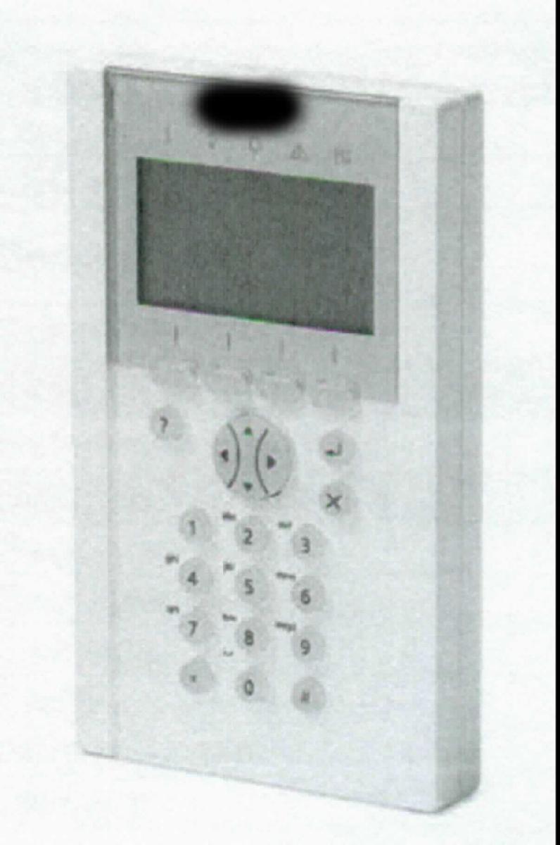 Bedien-, Anzeige- und Steuergerät, in Form einer kombinierten Maschine, im Wesentlichen bestehend aus
- einer elektronischen Schaltung in einem rechteckigen Kunststoffgehäuse  (ABS; Abmessungen: 
  ca. 112 x 185 x 28 mm) mit vier Softkey-Tasten, einer multifunktionalen Navigationstaste (rauf/runter, 
  links/rechts), 12 weiteren Bedientasten (belegt mit Zahlen, Buchstaben bzw. mit den Symbolen * und #), 
  einem LC-Display (128 x 64 Pixel), fünf LED-Status-Anzeigen, mit X-Datenbus-Schnittstelle,
  speicherprogrammierbar, für eine Spannung von ca. 14 Volt, 
- einem Lesegerät (Sendefrequenz: 125 kHz) zum Einlesen verschiedener personenbezogener Daten 
  (mit Ausweis oder Benutzer-PIN) sowie
- einem integrierten Lautsprecher mit Mikrofon für Sprachansage und Alarmbestätigung,
- zur Verwendung als Bedien-, Anzeige- und Steuergerät für eine Einbruchmeldeanlage (kennzeichnende 
  Haupttätigkeit) mit Lesegerät für die Zutrittskontrolle.

Die Maschinenkombination ist als "Träger mit mehreren Geräten der Position 8536, zum elektrischen Schalten oder Steuern, keine Vermittlungseinrichtung der Position 8517, für eine Spannung von 1000 Volt oder weniger, speicherprogrammierbare Steuerung, nicht von den Codenummern 8537 1091 10 0 bis 8537 1091 70 0 erfasst" einzureihen.