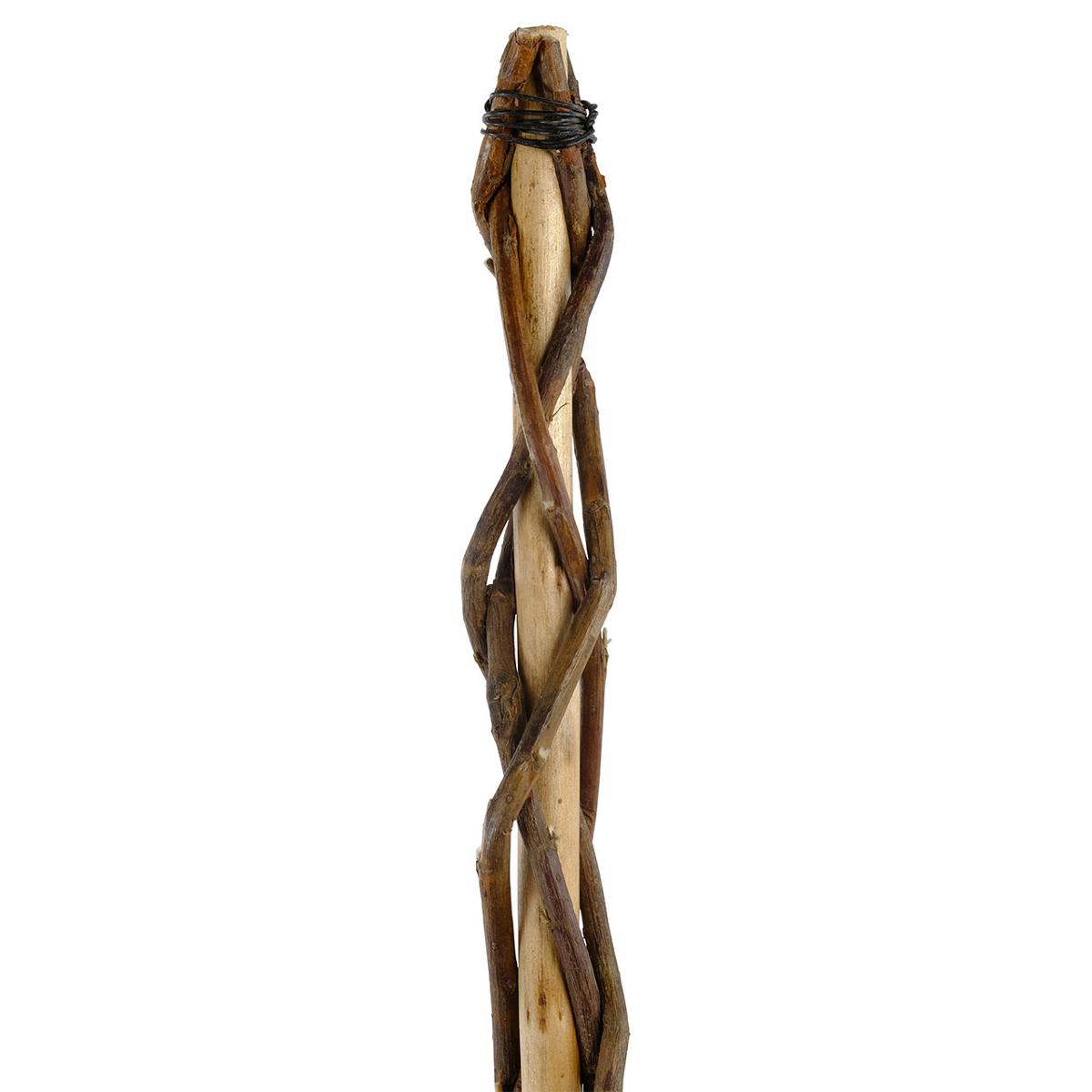 Nach den Angaben der Antragstellerin sowie der vorgelegten Abbildung handelt es sich bei dem sog. "Weide-Pflanzstab BOTANIKA" um eine Rankhilfe für den Garten in drei verschiedenen Längen (L 130 cm, 160 cm, 190 cm).

Das Erzeugnis besteht aus einem auf Länge gesägten Holzstab (geschälte Weide) und ist auf der Mantelfläche mit naturbelassenen Weidenruten (Flechtstoffe im Sinne der Anmerkung 1 zu Kapitel 46) umflochten. An den Enden sind die Flechtstoffe mit dünnen Metalldrähten fixiert.

Insbesondere im Hinblick auf die Bedeutung für die Verwendung (als Rankhilfe) bestimmen die Flechtstoffe den Charakter der in Handarbeit gefertigten Ware.

Zolltarifrechtlich handelt es sich um eine "andere Waren aus Flechtstoffen, unmittelbar aus anderen pflanzlichen Flechtstoffen als Bambus oder Rattan hergestellt, andere als Flaschenhülsen aus Stroh, handgearbeitet".