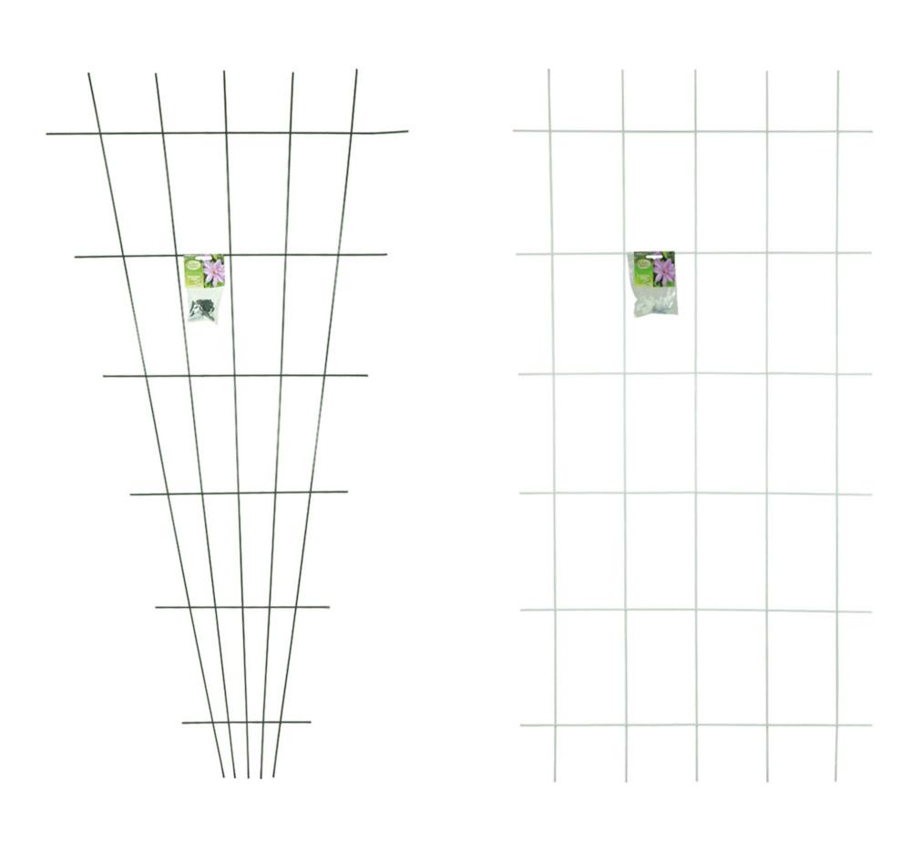 Es handelt sich um Gitter in verschiedenen Formen (V-förmig oder rechteckig), aus pulverbeschichtetem Stahldraht (max. Querschnittsabmessung: etwa 5 mm), deren Stäbe an den Kreuzungsstellen verschweißt sind. Die Erzeugnisse dienen als Rankgitter für verschiedene Pflanzen.
Maschengröße: 375 cm², bzw. 325 cm².
- Antragstellerangaben -

Abbildung siehe Anlage.

Derartige Erzeugnisse gehören als "andere Gitter und Geflechte, an den Kreuzungsstellen verschweißt, mit einer Maschengröße von 100 cm2 oder mehr, aus Draht mit einer größten Querschnittsabmessung von 3 mm oder mehr" zur Codenummer 7314 2090 00 0 des Zolltarifs.