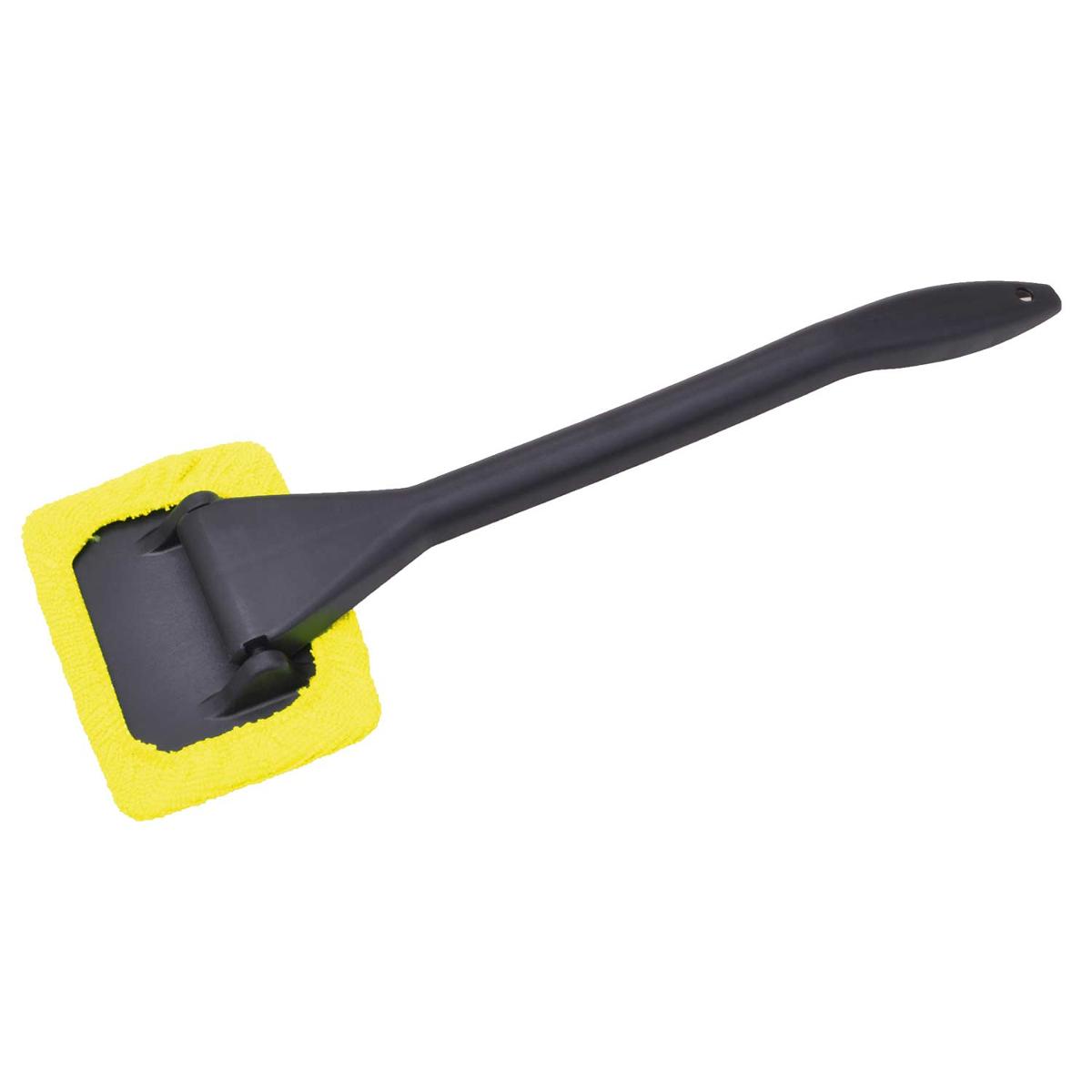 Bei der als "Windschutzscheibenreiniger" bezeichneten Ware handelt es sich um ein in einer Blisterverpackung aufgemachtes Reinigungsgerät in Form eines Mopps.
Der Mopp (Abmessungen: ca. 385 x 125 x 85 mm) besteht aus einer rechteckigen Platte aus Kunststoff mit beweglichem Stiel, einem über die Platte gezogenen Wischbezug aus Schlingengewirken und einem gebogenen Griffteil aus Kunststoff.

Das Set dient der Reinigung von Scheiben (z. B. von Autos).

Das Erzeugnis ist als "Mopp" einzureihen.