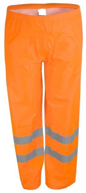Lange Hose, sog. PREVENT® Warnschutz-Regenbekleidung, Art. RHO, Größe L, Foto siehe Anlage,
- in einem Polybeutel verpackt,
- aus ca. 0,1 mm dicken, einfarbigen, einseitig (Innenseite) mit Kunststoff (laut Antrag Polyurethan, kein
  Zellkunststoff) überzogenen Geweben der Position 5903 aus laut Antrag 100 % Polyester (synthetische
  Chemiefasern),
- in der Taille abschließend; mit einem elastisch verengten Taillenbund,
- vorn ohne Öffnung und ohne Verschluss,
- ohne Hinweise auf den Trägerkreis (unisex), somit keine Ware der Unterposition (HS) 6210 40,
- seitlich mit zwei Eingriffsöffnungen,
- mit knöchellangen Hosenbeinen; mit aufgenähten, ca. 5 cm breiten, reflektierenden Streifen versehen,
- an den Beinabschlüssen durch Umschlagen und Festnähen gesäumt und mit Druckknöpfen zu ver-
  engen.

"Kleidung (lange Hose) aus Erzeugnissen der Position 5903, aus Geweben, für Frauen"