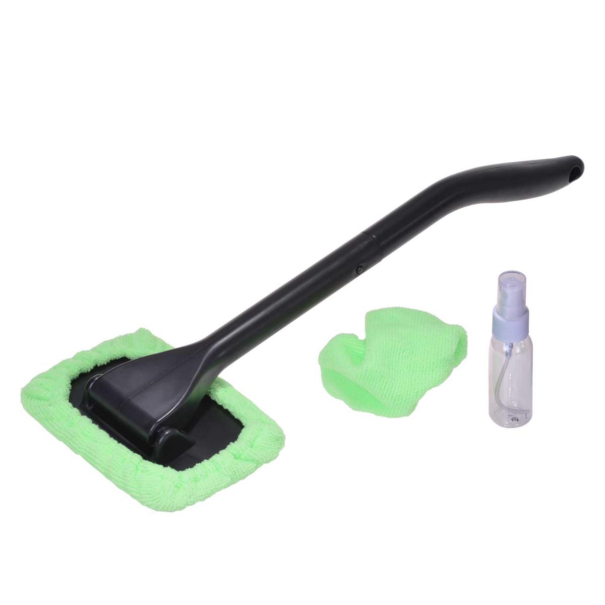 Bei der als "Windschutzscheibenreiniger-Set" bezeichneten Ware handelt es sich um eine in einer Blisterverpackung für den Einzelverkauf aufgemachte Warenzusammenstellung, bestehend aus:
- einem noch nicht zusammengesetzten Reinigungsgerät in Form eines Mopps,
- einem Ersatz-Wischbezug aus Schlingengewirken mit im Rand eingezogenem Gummiband und
- einer nicht befüllten, transparenten, 25 ml Kunststoffflasche mit Pumpzerstäubervorrichtung.

Der Mopp (Abmessungen: ca. 400 x 150 x 100 mm) besteht aus einer rechteckigen Platte aus Kunststoff mit beweglichem Stiel, einem über die Platte gezogenen Wischbezug aus Schlingengewirken und einem gebogenen Griffteil aus Kunststoff, das mittels einer Klickverbindung mit dem Stiel verbunden wird. Das Set dient der Reinigung von Scheiben (z. B. von Autos).

Der Mopp bestimmt im Hinblick auf die Bedeutung für die Verwendung und den Umfang den Charakter der Warenzusammenstellung.

Die Warenzusammenstellung ist als "Mopp" einzureihen.