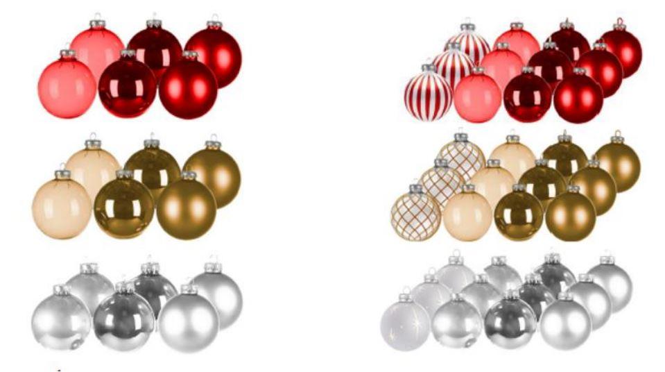 Nach den Angaben der Antragstellerin sowie dem vorliegenden Warenmuster handelt es sich um Christbaumkugeln. Die in verschiedenen Größen gefertigten Baumanhänger bestehen jeweils aus einer Kugel aus Glas, die an der Oberseite mit einem silberfarbenen Metallkrönchen ausgestattet ist. Die metallisch glänzend, matt schimmernden oder transparenten Kugeln sind in unterschiedlichen Farben erhältlich.

Die Christbaumkugeln sind je nach Größe zu sechs (Ø 7 cm) bzw. 12 (Ø 5 cm) Stück mit den dazugehörigen Aufhängern in einem Karton verpackt.

Derartige Erzeugnisse werden traditionell zum Schmücken von Weihnachtsbäumen (Christbaumschmuck) verwendet.

Zolltarifrechtlich handelt es sich um "Weihnachtsartikel, aus Glas".