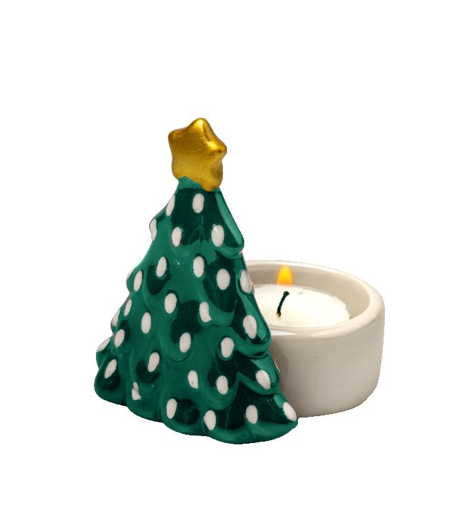 Warenzusammenstellung bestehend aus einem anderen keramischen Ziergegenstand und einer Kerze
(Teelicht), sog. Teelichthalter "Tannenbaum" Art. 21263, Foto siehe Anlage,
- in Aufmachung für den Einzelverkauf (gemeinsam verpackt),
- zur Befriedigung eines speziellen Bedarfs zusammengestellt,
- anderer keramischer Ziergegenstand:
- - glasierter, weißer, runder Teelichthalter; mit einem angearbeiteten, grünen Tannenbaum (mit weißen
    Punkten) mit einem goldenen Stern auf der Spitze;
- - in den Abmessungen: ca. 5,5 cm (Durchmesser; nur der Teelichthalter) x 8,5 cm (Höhe; einschließlich
    Tannenbaum),
- - keramisches Erzeugnis, nach der Formgebung gebrannt, tonmineralhaltiges Material enthaltend,
- - laut Antrag aus Steingut,
- - ohne Hinweise auf Handarbeit,
- - stellt sich u. a. aufgrund einer fehlenden Haltevorrichtung oder spezifischen Vorrichtung zum
    Befestigen einer Kerze oder eines Teelichtes nicht als nicht elektrischer Beleuchtungskörper der
    Position 9405 dar,
- Kerze:
- - in Form eines Teelichtes,
- nach dem Wert und der Bedeutung in Bezug auf die Verwendung verleiht der andere keramische
  Ziergegenstand der Warenzusammenstellung den wesentlichen Charakter.

"Anderer keramischer Ziergegenstand, aus Steingut, nicht handgearbeitet"