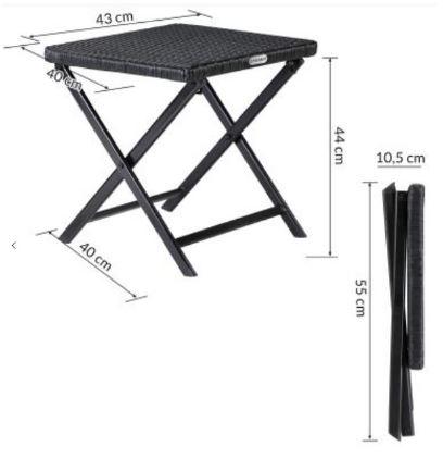 Es handelt sich bei dem sog. „Klapphocker Rom" um ein ca. 44 cm x 44 cm x 40 cm (L x B x H) großes Sitzmöbel, im Wesentlichen bestehend aus einem zusammenklappbaren Metallgestell aus vier diagonal angeordneten, mittig kreuzenden Beinen, über die am oberen Ende ein Rahmen aus Stahl mit einer Bespannung aus Polyrattan angebracht ist.

Das Erzeugnis ist dazu bestimmt, auf den Boden gestellt zu werden und dient der Ausstattung von z.B. Terrassen oder Gärten.

Die Ware wird als "anderes als von der Position 9402 und den Unterpositionen 9401 10 bis 9401 69 erfasstes Sitzmöbel, mit Gestell aus Metall, ungepolstert" eingereiht.