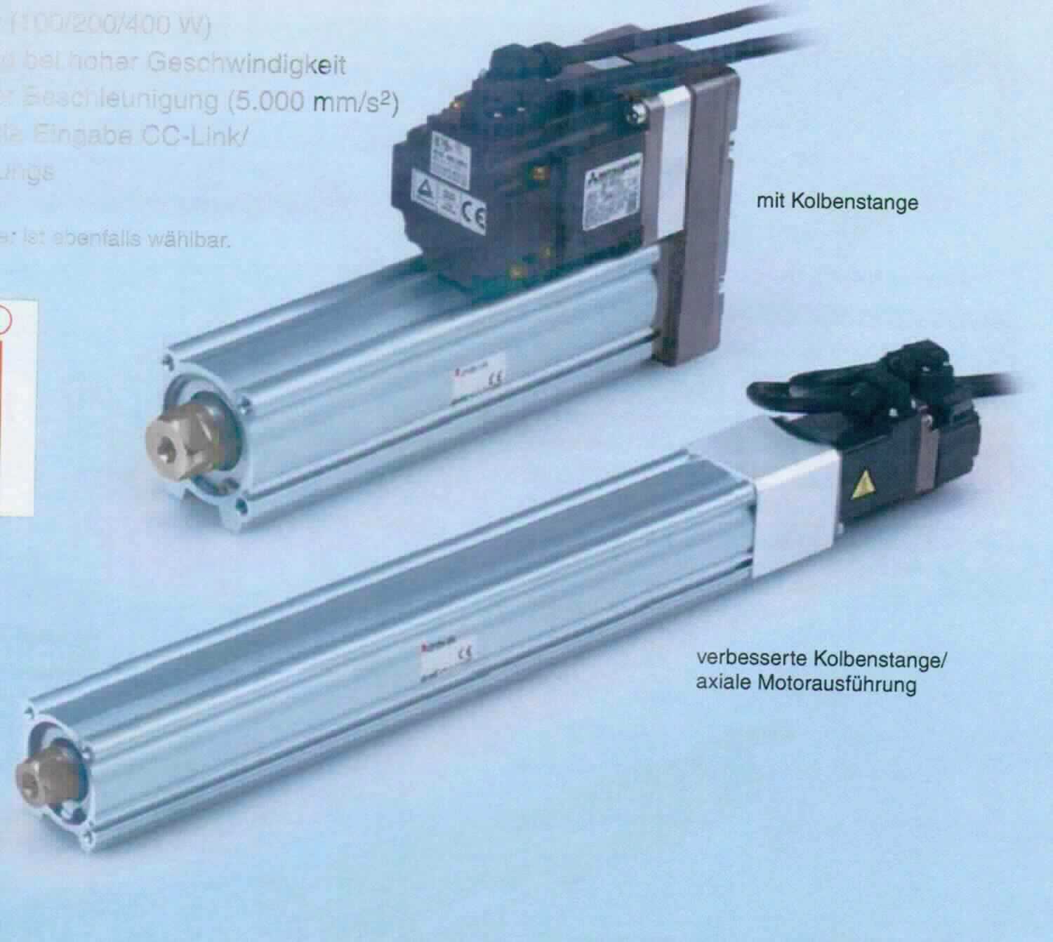 Elektrischer Zylinder, 
rotierender bürstenloser Gleichstromelektromotor (Schrittmotor) mit einer Leistung von ca. 50 W bei 24 VDC (Haupttätigkeit), in Kombination mit einer Kugelumlaufspindel, 
in axialer Ausführung, Hub 50 mm, mit Motorabdeckung,
in funktioneller Einheit mit einem Motorcontroller,
mit 15m flexiblem Anschlusskabel, für die DIN-Schienenmontage.

Die Ware ist als "Elektromotor, Gleichstrommotor mit einer Leistung von weniger als 750 W jedoch mehr als 37,5 W, keine Ware der TARIC-Unterpositionen 8501 3100 10 bis 8501 3100 75 - elektrischer Zylinder" einzureihen.
