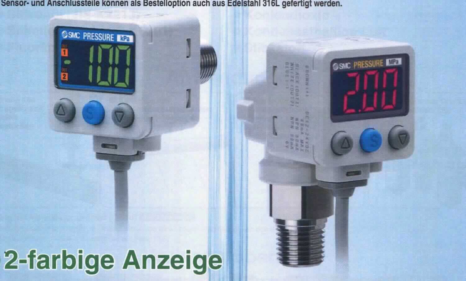 Druckschalter, 
- im Wesentlichen bestehend aus einem Drucksensor und einer Schalterkomponente mit zwei PNP-Schaltausgängen in einem annähernd quaderförmigen Gehäuse mit einem Anzeigedisplay mit Bedientasten und einem Druckluftanschluss auf der Unterseite, 
- ohne analogen Ausgang,
- für eine Spannung von weniger als 60 V, 
- kombinierte Maschine aus Druckmessgerät (mit Anzeige) und Schalter (zum elektrischen druckabhängigen Schalten; kennzeichnende Haupttätigkeit).  

Die Ware ist als "elektrisches Gerät zum Schließen und Unterbrechen von elektrischen Stromkreisen, für eine Spannung von weniger als 60 V, kein Tasten- oder Drehschalter, nicht für bestimmte Luftfahrzeuge, nicht erfasst von dem TARIC-Code 8536 5019 93" einzureihen. 

Anlage: 1 beispielhafte Abbildung