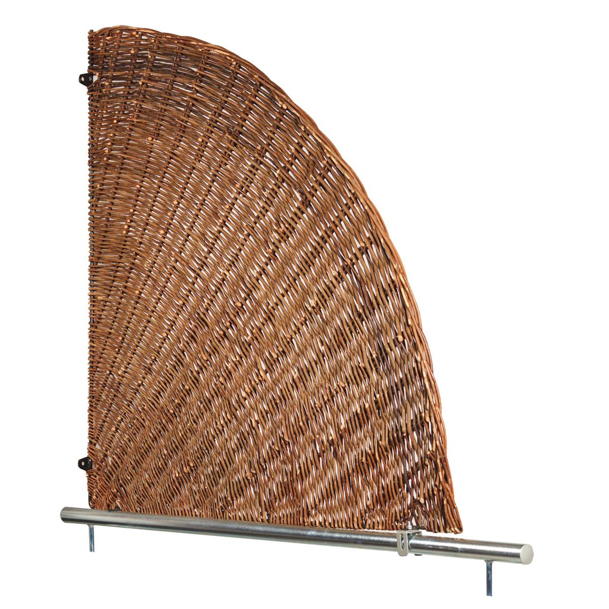 Nach den Angaben der Antragstellerin sowie der vorgelegten Abbildung handelt es sich bei dem sog. "WEIDENFÄCHER" um einen Balkon-Sichtschutz (Kantenlänge ca. 1 x 1 m).

Das Erzeugnis hat die Form eines Viertelkreises und besteht aus einem formgebenden Grundgerüst aus Metalldraht, dass blickdicht mit dünnen, biegsamen Weidenruten (Flechtstoff im Sinne der Anmerkung 1 zu Kapitel 46) umflochten ist. Für die Montage zwischen der Hauswand und dem Balkongeländer ist die Ware mit entsprechenden Haltevorrichtungen versehen.

Im Hinblick auf den Umfang und die Bedeutung für die Verwendung bestimmen die Flechtstoffe den Charakter der in Handarbeit gefertigten Ware.

Zolltarifrechtlich handelt es sich um eine "andere Ware aus Flechtstoffen, unmittelbar aus anderen pflanzlichen Flechtstoffen als Bambus oder Rattan, andere als Flaschenhülsen aus Stroh, handgearbeitet".