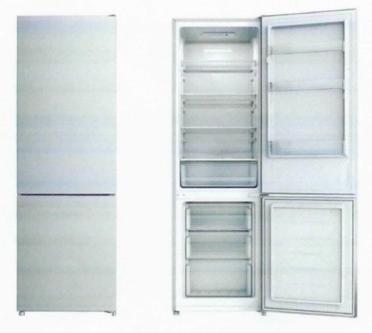 Kühl-/ Gefrierkombination, ArtikelNr. 8975
- aus einem Gehäuse mit einer Gefriereinheit und einer Kühleinheit mit gesonderten 
  Außentüren (Gesamtabmessung 175  54 x 55 cm), Temperaturregler, drei höhenverstellbare 
  Abstellflächen, drei Gefrierboxen, drei Türfächer, Eierablage, Eiswürfelschale und 
  LED-Innenraumbeleuchtung.
- mit einem Nutzinhalt von 262 l (Kühlschrank 188 l, Gefrierfach 74 l),
- zum Einfrieren und Kühlhalten von Lebensmitteln.

"Kombinierter Kühl- und Gefrierschrank mit gesonderten Außentüren, mit einem Inhalt von 
 weniger als 340 l, nicht mit teilfluorierten Kohlenwasserstoffen (HFKW) vorbefüllt - sog. 
 Kühl-/ Gefrierkombination"