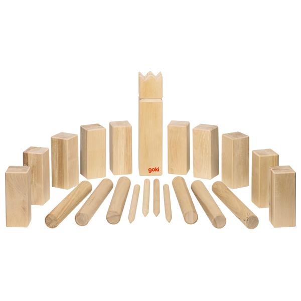 Nach den Angaben der Antragstellerin handelt es sich um ein Freiluftspiel aus Holz (sog. "Art: 15166 - Wikingerspiel Kubb"), bestehend aus insgesamt 21 unlackierten Holzteilen:
- einem König (mit stilisierter "Krone"),
- zehn Bauern (viereckige Klötze),
- sechs Wurfhölzern (rund) und
- vier runden Begrenzungspfählen (Eckpflöcke).
Das an ein Wurfspiel aus der Frühzeit der Wikinger angelehnte Mannschaftsspiel aus Schweden für 2 bis 12 Personen wird laut Anleitung im Freien auf Rasen, Sand, Kies oder Schnee auf einer Feldgröße von ca. 8 x 5 m bzw. 8 x 10 m gespielt. Ziel des Spiels ist es, mit den Wurfhölzern zuerst die Bauern auf den kürzeren Basislinien und dann den König in der Mitte des Spielfeldes mit weniger Würfen bzw. schneller als das andere Team zu Fall zu bringen.
Das Wurfspiel ist mit einer Anleitung in einem einfachen Spinnstoffbeutel mit Kordelzugverschluss an einem Pappetikett für den Einzelverkauf aufgemacht.

Die Ware ist zolltarifrechtlich als "Freiluftspiel, in Kapitel 95 anderweit weder genannt noch inbegriffen, nicht von den Unterpositionen (HS) 9506 11 bis 9506 91 erfasst, keine Kricket- oder Poloausrüstung" einzureihen.