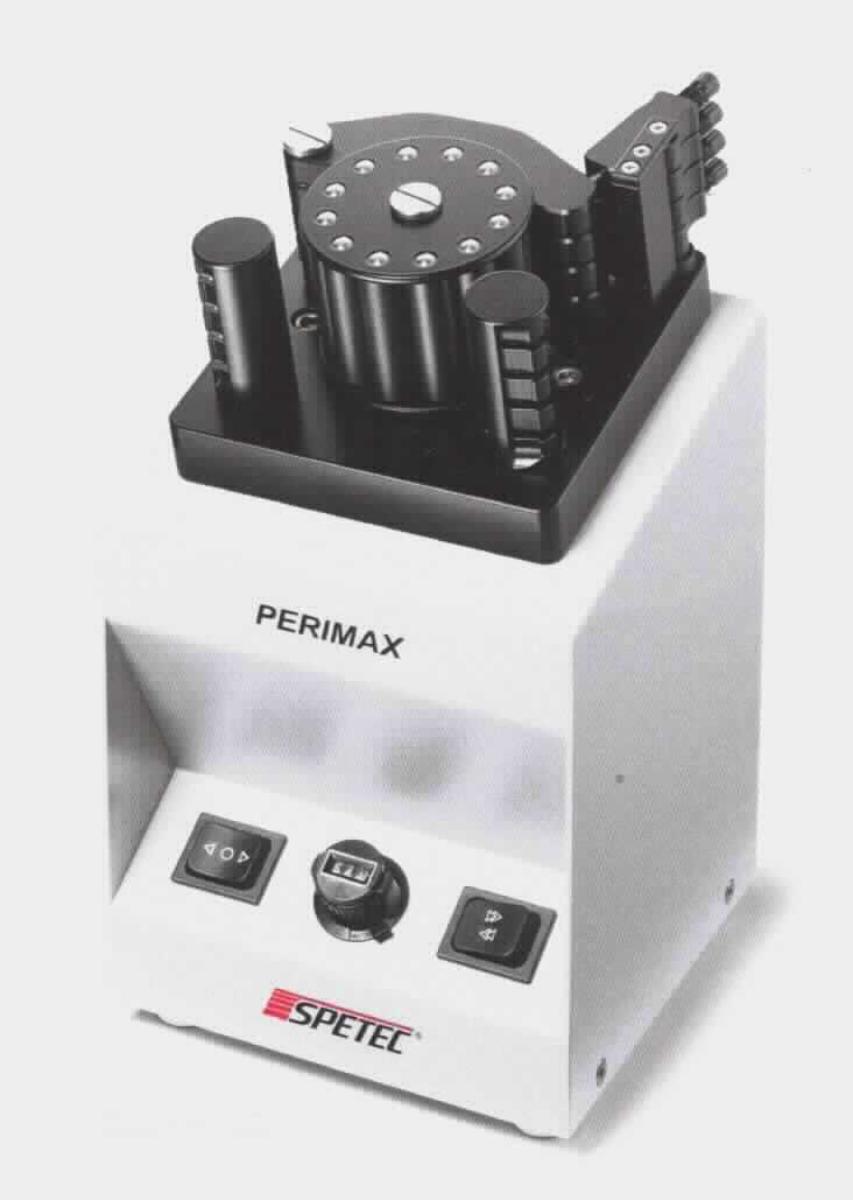 Peristaltische Pumpe Perimax
- aus einer nach dem Drehkolbenprinzip arbeitenden peristaltischen Flüssigkeitspumpe
  (Schlauchpumpe) mit umlaufenden Rollen als Förderorgan und Bedienelementen
  (Abbildung siehe Anlage),
- zum Fördern von Flüssigkeiten im Laborbereich.

"Flüssigkeitspumpe, rotierende Verdrängerpumpe, keine Pumpe der TARIC-Codes 
 8413 1100 00 bis 8413 6080 10 - sog. Peristaltische Pumpe"
