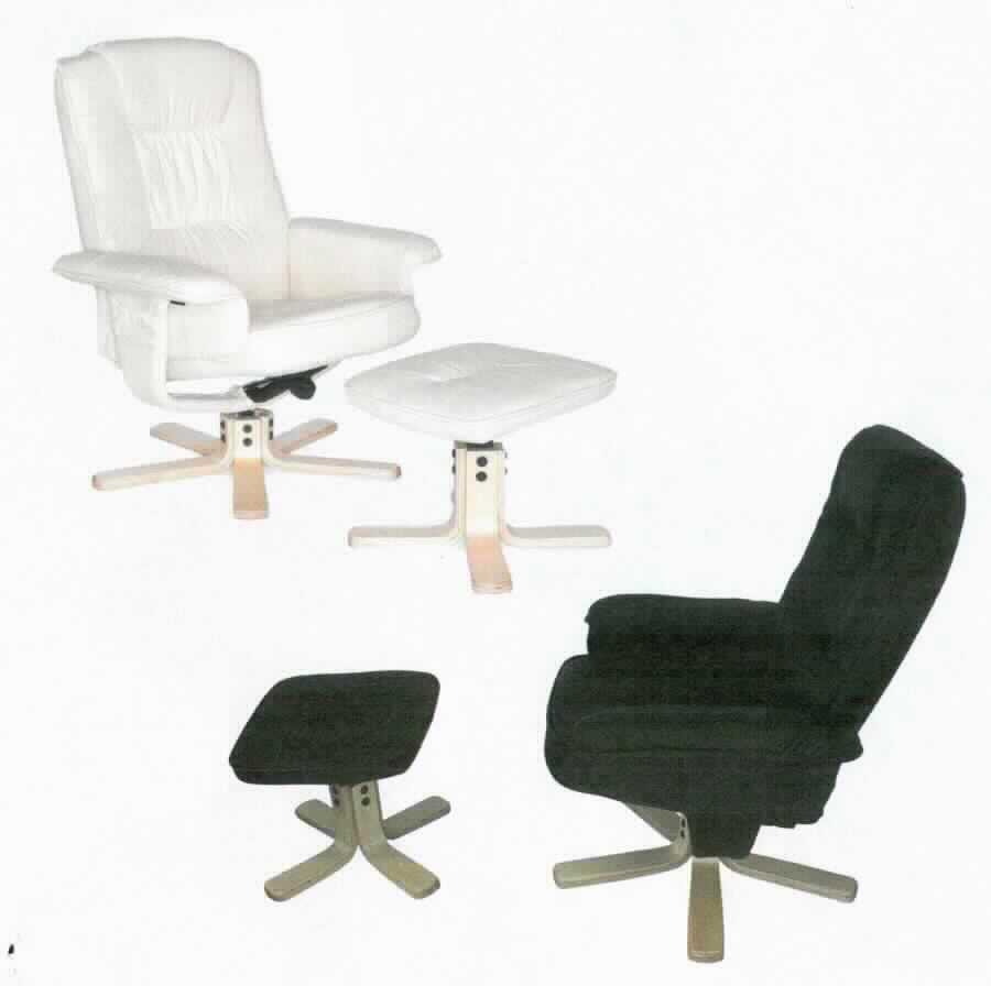 Bei der als "Relaxsessel Comfort, Art. SPM1.152 + SPM1.185" bezeichneten Ware handelt es sich um ein Set, bestehend aus:
- einem ca. 80 x 100 x 70 cm (B x H x T) großen, drehbaren Sessel mit einem fünfarmigen Standfuß aus Holz, der mit einer Wippmechanik ausgestattet ist,
- einem ca. 43 x 35 x 47 cm (B x H x T) großen Hocker mit einem vierarmigen Standfuß aus Holz. Aufgrund der Sitzhöhe und der definierten Sitzfläche ist der Hocker zolltariflich als Sitz und nicht als Fußablage einzureihen.

Sitzfläche, Rücken- und Armlehnen des Sessels sowie die Sitzfläche des Hockers sind gepolstert und jeweils mit beigefarbenem oder schwarzem Kunstleder überzogen.

Das Set ist als "anderes als von der Position 9402 erfasstes Sitzmöbel, nicht von den Unterpositionen (HS) 9401 10 bis 9401 59 erfasst, mit Gestell aus Holz, gepolstert" einzureihen.