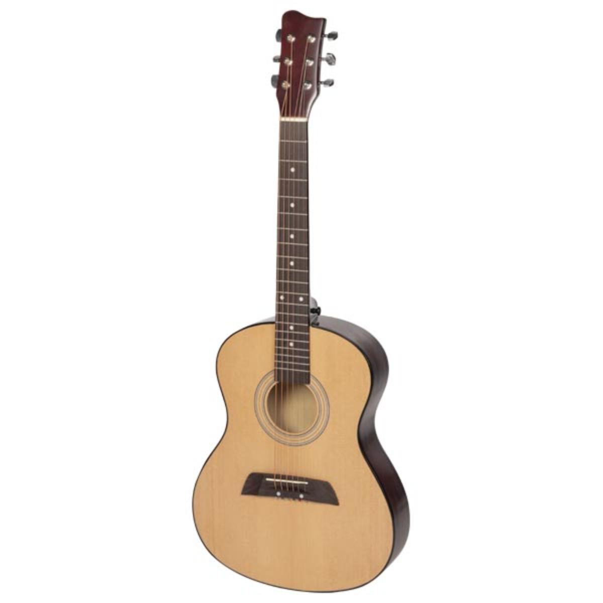 Bei der "Gitarre mit 6 Saiten", Art.-Nr. 61884 handelt es sich um eine in einem bunt bedruckten Pappkarton für den Einzelverkauf aufgemachte Warenzusammenstellung, bestehend aus einem Zupfinstrument in Form einer akustischen Gitarre mit einem Plektron, die im Hinblick auf den Umfang und die Bedeutung für die Verwendung charakterbestimmend ist, und zwei Ersatzsaiten.

Die Gitarre mit einer Gesamtlänge von ca. 91,4 cm aus Lindensperrholz besteht aus einem Korpus und einem damit verbundenen Griffbrett, über das die sechs zwischen Sattel (am Kopf) und Steg (auf dem Korpus) aufgespannten Saiten laufen. Der Korpus, der als Resonanzkörper dient, setzt sich aus einem Boden, Seitenwänden und einer mit einem kreisrunden Schallloch versehenen Decke zusammen. Der Hals endet in einer sog. Kopfplatte, an der die Wirbel befestigt sind, mittels derer die Saiten gespannt und gestimmt werden können.

Das Instrument stellt sich als funktionsfähige Gitarre dar und dient dem Musizieren.

Die Warenzusammenstellung ist als "anderes als von der Position 9201 erfasstes Saiteninstrument, kein Streichinstrument, Gitarre" einzureihen.