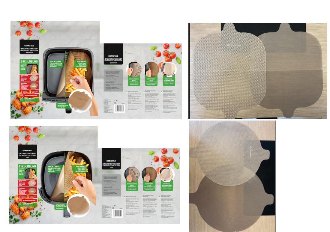 Zweiteilige Zusammenstellung, bestehend aus sog. Dauerbackpapier für Heißluftfritteuse,
in zwei Ausführungen, Foto siehe Anlage,
- einem offenen Gewebe aus Glasfasern,
- einem dichtgewebten Gewebe aus Glasfasern,
- beide Gewebe sind mit einer Beschichtung aus Kunststoff (laut Antrag PTFE) versehen,
- spezifische, annähernd runde Zuschnitte mit zwei Laschen zum Anheben, damit keine
  Flächenerzeugnisse aus Glasfasern,
- mit den Abmessungen: ca. 31 cm x 25 cm,
- dienen als Schutzeinlagen für Fritteusen,
- die Glasfasern bestimmen nach dem Umfang (Dicke im Querschnitt) den wesentlichen
  Charakter der Ware,
- gemeinsam verpackt in einem bedruckten Karton.

"Ware aus Glasfasern, andere als in den Unterpositionen 7019 1100 bis 7019 8090 genannte,
  andere als in den TARIC-Codes 7019 9000 30 bis 7019 9000 84 genannte"
