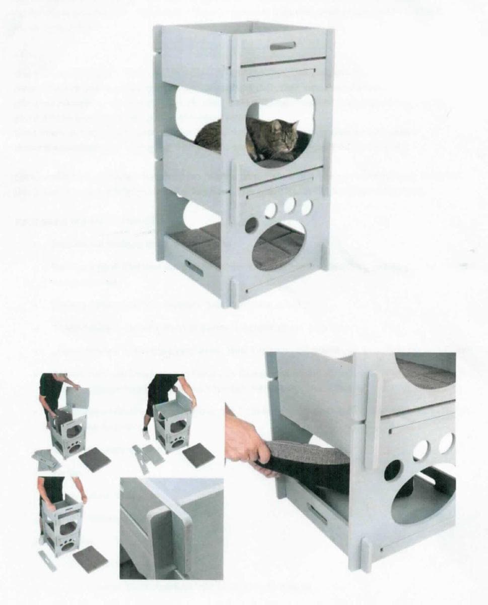 Katzenhaus "Marina" (Abbildung siehe Anlage)
- turmähnliches Katzenhaus aus beschichteten MDF-Platten (lt. Antragsteller) mit drei Stockwerken,
  bestehend aus zwei Häuschen mit Einstiegsöffnung in Form von Katzenkopf und Pfötchen und einer
  erhöhten Liegefläche (Dachterasse), Abmessungen: L 50 x B 50 x H 91,5 cm, noch nicht zusammen-
  gesetzt,
- mit drei passgenauen, einlegbaren, gepolsterten Spinnstoffkissen aus Polyester,
- dient als Schlaf- und Ruheplatz für Katzen.

Der Charakter der zusammengesetzten Ware wird im Hinblick auf die Verwendung und des Umfanges durch das Katzenhaus aus Holz bestimmt.

"Andere als in Position 4401 bis 4420 genannte Ware aus Holz, noch nicht zusammengesetzt, kein Kleiderbügel, nicht aus Bambus, aus Faserplatten (zusammengesetzte Ware aus Holzware -charakterbestimmend- und Spinnstoffkissen)"