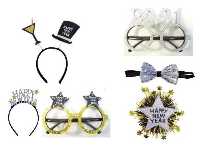 Nach den Angaben der Antragstelleirin sowie dem vorliegenden Warenmuster handelt es sich bei dem sogenannten "Thekendisplay Silvester" um verschiedene Partyaccessoires (siehe Positionen 1 – 5 dieser vZTA).
Eine gemeinsame Einreihung als Warenzusammenstellung kommt nicht in Betracht, da die Artikel einzeln abgegeben werden.

Style F:
Bei der Ware handelt es sich um eine Schleife (Querbinder) aus einer Applikationsstickerei der Position 5810 (silberfarbene Kunststoffpailletten). Der Stickgrund besteht aus einem Gewebe aus offensichtlich Chemiefasern.
Die Fliege ist im Inneren mit einem Gewebezuschnitt verstärkt und mittig mit einem schwarzen Band aus Geweben aus Spinnstoffen zu einer "Fliege" zusammengenäht (somit konfektioniert). Die Fliege wird mittels eines schwarzen Gewebebandes mit Kunststoffverschluss um den Hals getragen.

Eine Einreihung in die Position 9505 als Unterhaltungsartikel kommt für die Ware auf Grund des eigenen Gebrauchswertes als Bekleidungszubehör nicht in Betracht.

Hinweise auf eine Fertigung in Handarbeit sind nicht ersichtlich.

Zolltarifrechtlich handelt es sich um eine "Schleife (Querbinder), aus Stickereien und Geweben, aus Chemiefasern, nicht handgearbeitet“.