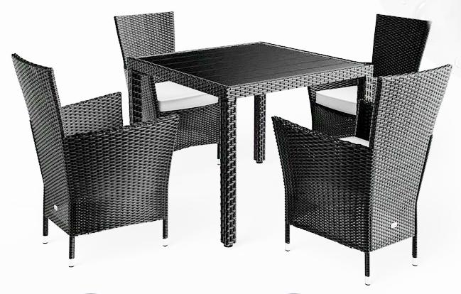 Es handelt sich bei der sog. Polyrattan Garten-Sitzgruppe um eine Warenzusammenstellung in Aufmachung für den Einzelverkauf, bestehend aus:

- vier gepolsterten Sitzmöbeln mit einem Metallgestell und Polyrattan-Geflecht; 52 cm x 55 cm x 90 cm (T x B x H) und
- einem Tisch mit einem Metallgestell, Polyrattan-Geflecht und einer Platte aus WPC; 90 cm x 90 cm x 75 cm (L x B x H).

Die Möbel sind dazu bestimmt, auf den Boden gestellt zu werden und dienen als Einrichtungsgegenstände auf z. B. Terrassen.

Der Tisch ist dazu ausgelegt, während des Sitzens auf den dazugehörigen Sitzmöbeln an ihm zu essen. Da weder der Tisch noch die Sitzmöbel charakterbestimmend sind, erfolgt eine Einreihung in die zuletzt genannte, der gleichermaßen in Betracht kommenden Positionen.

Bei dem aus unterschiedlichen Stoffen zusammengesetzten Tisch wird der stoffliche Charakter der Ware insbesondere aufgrund der Bedeutung als Stabilität verleihendes Element durch das Metall bestimmt.

Die gemeinsam verpackte Warenzusammenstellung ist als "andere als von den Positionen 9401 sowie 9402 erfasste Möbel, Metallmöbel, nicht von der in Büros verwendeten Art, kein Bett" einzureihen.