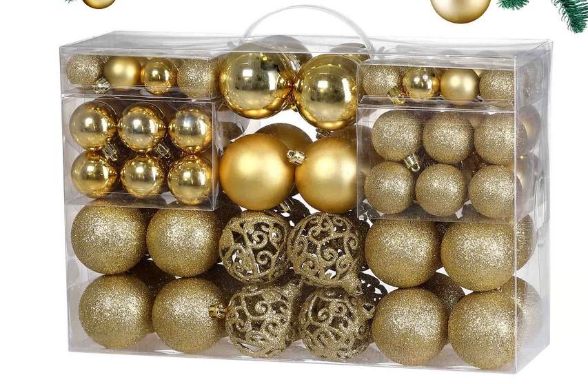 Nach den Angaben der Antragstellerin sowie der vorliegenden Abbildung handelt es sich um ein sog. Christbaumkugel-Set bestehend aus 100 Zieranhängern in Form von Kugeln aus Kunststoff (Polystyrol) in drei Größen (Ø 3 cm, 4 cm und 6 cm) und vier verschiedenen Designs (matt, glänzend, funkelnd glitzernd und kunstvoll durchbrochen).

 Die Kugeln sind mit einem Krönchen (vormontierte Aufhänger) ausgestattet und farblich sortiert (Farben rot, silber, bronze, gold und rosa) in klarsichtigen Kunststoffschachteln verpackt.

Derartige Erzeugnisse werden traditionell zum Schmücken von Weihnachtsbäumen (Christbaumschmuck) verwendet.

Zolltarifrechtlich handelt es sich um "Weihnachtsartikel, nicht aus Glas".