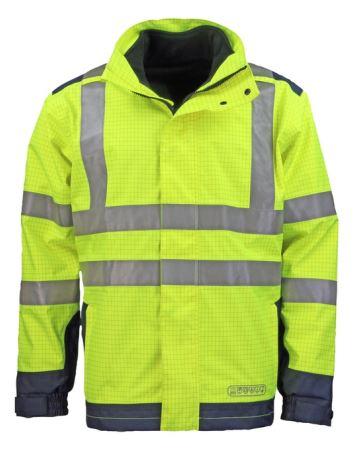 Zwei miteinander verbundene Kleidungsstücke, bestehend aus einem Blouson (Außenteil) und
einer Strickjacke (Innenteil), Größe M, Foto siehe Anlage,
- in einem Polybeutel verpackt,
- beide Teile sind durch Reißverschlüsse und Druckknopfschlaufen miteinander verbunden, können
  aber auch separat getragen werden; getrennte Einreihung beider Kleidungsstücke, da sie nicht
  zusammen in eine Position eingereiht werden können,
- Strickjacke:
-- aus ca. 1﻿,﻿5 mm dicken, einfarbigen, beidseitig gerauten Gewirken (sog. Fleece) aus laut Antrag
   Polyester (synthetische Chemiefasern),
-- über den Schritt reichend (Rückenlänge: ca. 72 cm),
-- mit einem Stehkragen,
-- vorn mit einer durchgehenden Öffnung mit einem bis in die Kragenspitzen reichenden Reißver-
   schluss,
-- ohne Hinweise auf den Trägerkreis (unisex),
-- mit langen Ärmeln; an den Ärmelenden elastisch verengt,
-- mit zwei aufgesetzten Taschen mit Klettverschluss unterhalb der Taille,
-- am unteren Rand durch Umschlagen und Festnähen gesäumt,
-- weist weder aufgrund der Ausstattung (ungefüttert) noch des Schnitts (nicht in Bahnen ge-
   arbeitet) eine gewisse Formfestigkeit auf, somit keine Jacke,
-- wird im Allgemeinen nicht über jeder anderen Kleidung und zum Schutz gegen das Wetter 
   getragen, somit keine Ware der Position 6102,
-- aufgrund der verwendeten Flächenerzeugnisse keine Ware des Kapitels 62.

"Strickjacke, aus Gewirken, aus Chemiefasern, für Frauen"