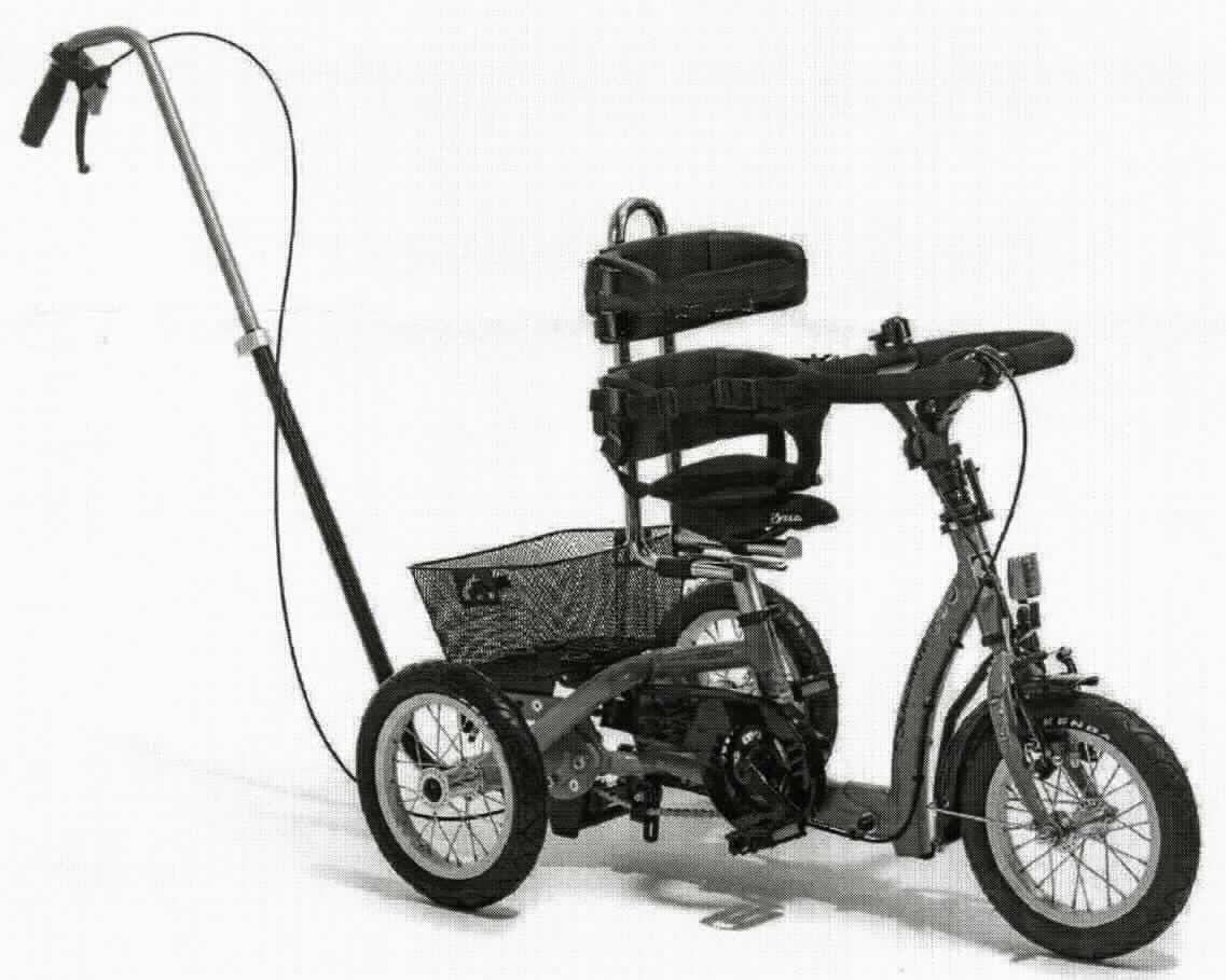 Dreirad, sog. Momo Dreirad, 26"- und 26" (XL)-Version, Foto siehe Anlage,
- laut Antrag in den Maßen (Pedal bis Oberkante) 66,5 cm - 83 cm (26"-Version) bzw.
  74 cm - 90,5 cm (26" (XL)-Version),
- bestehend aus:
- - einem Rahmen aus laut Antrag Aluminium,
- - einer starren Hinterachse,
- - mit drei Rädern,
- - einem tiefen Einstieg,
- - mit zwei Pedalen mit Tretlager,
- - mit einer Felgenbremse mit Feststellvorrichtung,
- - mit einer Trommelbremse im Vorderrad, 
- - mit winkelverstellbarem Lenkervorbau, 
- - mit einem Sattel,
- - mit Schutzblechen,
- - mit Lichtanlage und 
- - einem Korb,
- dient der Mobilisierung und Stimulierung der Gelenke, der Muskulatur sowie des 
  Kreislaufes und wird laut Antrag zur Therapiehilfe/Behandlung für behinderte 
  Menschen vertrieben,
- erfüllt aufgrund seiner objektiven Beschaffenheitsmerkmale (mit Hilfe von Pedalen 
  angetriebenes Fahrzeug mit mehreren Rädern) die Vorraussetzung zur Einreihung
  als Fahrrad; keine Einreihung in die Position 8713, da sich die Ware (insbesondere
  durch optionales Zubehör) als ein behindertengerechtes Fahrrad (Dreirad) darstellt,
- laut ergänzenden Angaben ohne Versand aus Indonesien, Malaysia, Sri Lanka,
  Tunesien, Kambodscha, Pakistan oder den Philippinen.

"Anderes Fahrrad (Dreirad), ohne Motor, kein Versand aus Indonesien, Malaysia, Sri Lanka, Tunesien, Kambodscha, Pakistan oder den Philippinen "
