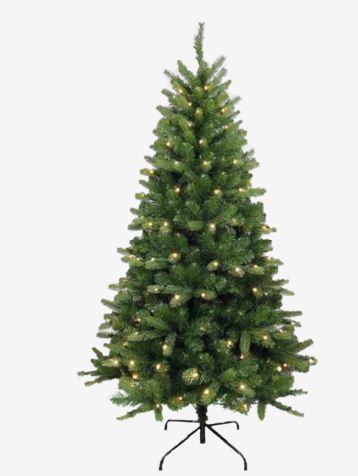 Nach den Angaben der Antragstellerin handelt es sich um einen künstlichen Weihnachtsbaum aus Kunststoff, der mit einem Ständer ausgestattet ist. 
Das in zwei Größen (150 cm bzw. 180 cm) erhältliche Erzeugnis ist mit einer ins "Tannengrün" eingearbeiteten Lichterkette mit 130 LED Brennstellen versehen, die mit einem Timer (warm-weiß oder mehrfarbig dauerhaft bzw. von weiß zu mehrfarbig wechselnd) einstellbar ist. Die Ware ist zerlegt in einer Umverpackung aufgemacht.

Derartige Waren dienen erkennbar zur Ausgestaltung des Weihnachtsfestes. 

Zolltarifrechtlich handelt es sich um einen Weihnachtsfestartikel, nicht aus Glas.