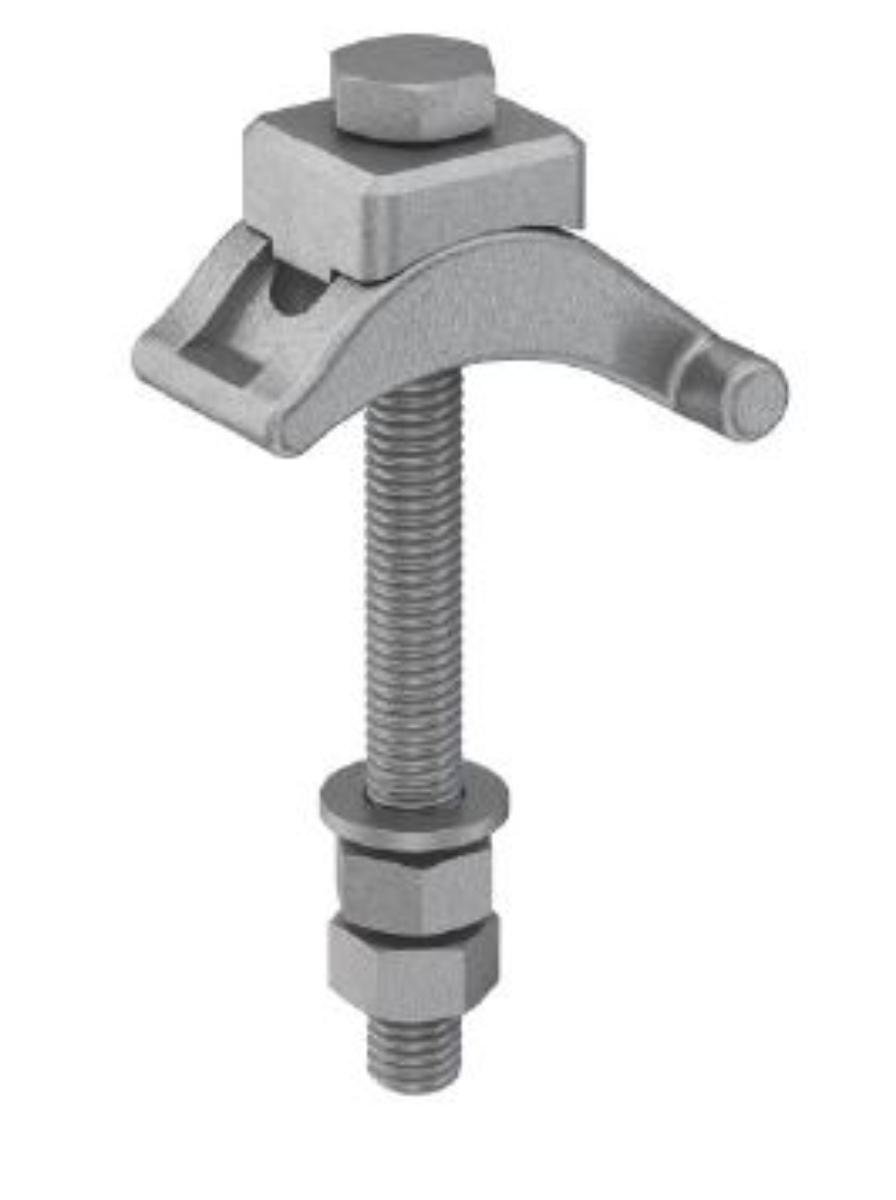 Trägerklammer aus Gusseisen

Bei der Ware handelt es sich um ein zusammengesetztes, metallisches Erzeugnis. Die Ware besteht aus einem gebogenen, C-förmigen Element mit einem länglichen Loch durch das eine Schraube mit 130 mm Länge und Sechskantkopf geführt ist. Die Schraube wird mit einem weiteren Element befestigt. Zur Montage werden Sechskantmuttern und Unterlegscheiben verwendet. Der C-förmige Grundkörper sowie das Element zur Befestigung sind aus Gusseisen mit Kugelgraphit gefertigt. Die weiteren Teile sind aus nichtlegiertem Stahl (S235JR) gefertigt. Alle Teile sind oberflächlich mit Zink überzogen.
Die Ware wird den Angaben nach zur Befestigung von Grundplatten an Stahlträger genutzt.

Die Ware ist nach ihrer stofflichen Beschaffenheit als andere Waren aus Eisen oder Stahl, gegossen, andere, aus Gusseisen, andere in den TARIC-Code 7325 9910 90 einzureihen.