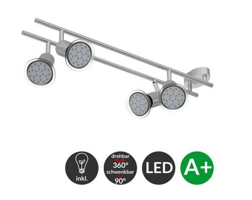Bei der sog. Deckenleuchte "Amaryllis", 4-flammig handelt es sich um eine etwa 500 x 65 x 120 mm (L x B x H) große Deckenleuchte zur Innenraumbeleuchtung, bestehend aus einer kreisrunden Deckenbefestigung aus unedlem Metall, mit elektrischer Ausstattung, zwei daran waagerecht befestigten, schwenkbaren Metallstangen und vier an den Stangen montierten, schwenk- und drehbaren Leuchtenköpfen mit GU10-Fassungen. Die elektrische Ausstattung lässt ausschließlich Leuchtmittel zur Nutzung zu, deren Leistungsaufnahme 3 Watt nicht übersteigt. Somit ist die Nutzung laut Astin auf LED-Lichtquellen mit GU10-Sockel beschränkt.

Hinweise auf eine Handarbeit liegen nicht vor.

Die Leuchte ist gemeinsam mit Leuchtmitteln und einer Anleitung in einem Pappkarton verpackt.

Die Ware ist als "elektrischer Beleuchtungskörper, Deckenleuchte, anderweit weder genannt noch inbegriffen, nicht von der für öffentliche Plätze und Verkehrswege verwendeten Art, ausschließlich zur Verwendung mit LED-Lichtquellen bestimmt, nicht handgearbeitet, aus unedlem Metall, nicht für zivile Luftfahrzeuge" einzureihen.