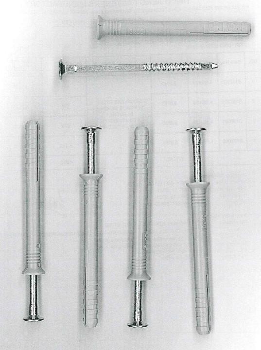 Es handelt sich um aus Stahl (kein nicht rostender Stahl) gefertigte Schrauben mit einem Senkkopf mit einem Kreuzschlitz und mit nicht bis zum Kopf reichenden, tannenzapfenartigen Aufwalzungen mit Steigung. Das untere Ende ist zu einer Spitze ausgearbeitet.
Die Schrauben sind jeweils in einen Dübel aus Kunststoff eingesetzt.
Gesamtlänge der Schrauben: etwa 83 mm.
Gesamtlänge der Dübel: etwa 80 mm.
- Antragstellerangaben -

Die Schrauben aus Stahl bestimmen insbesondere im Hinblick auf die Bedeutung für die Verwendung den Charakter der aus verschiedenen Bestandteilen zusammengesetzten Waren.

Abbildung siehe Anlage.

Derartige Erzeugnisse gehören als "andere Schrauben aus Stahl (kein nicht rostender Stahl), mit Gewinde, mit Kopf mit Kreuzschlitz" zum TARIC-Code 7318 1558 90.