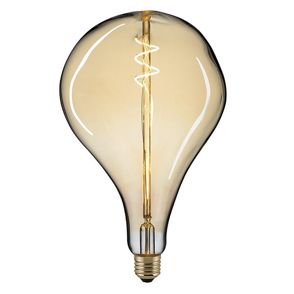 LED-Filament Leuchtmittel,
6126001 5W Giant DROP gold E27 260lm 2000K
6126101 5W Giant DROP titan E27 120lm 2200K
6126201 8W Giant TEAR gold E27 600lm 2000K
6126301 8W Giant TEAR titan E27 300lm 2200K
6126401 6W Giant NEST gold E27 290lm 2000K
6126501 6W Giant NEST titan E27 150lm 2200K
(beispielhafte Abbildungen siehe Anlage),
- elektrische Lichtquellen in Form von Leuchtdiodenlampen (LED-Lampen),
  jeweils mit mehreren Leuchtdioden auf Trägern in Streifenform (LED-Filamente)
  und weiteren elektrischen Bauelementen für die Stromversorgung und -regelung
  auf einer Leiterplatte, mit einem bulben- bzw. bienenkorbförmigen klaren, titan-
  bzw. goldfarbenen Glaskolben und E27 Schraubsockel zum Befestigen in einer
  Lampenfassung,
- dimmbar, in der Farbtemperatur 2000 bzw. 2200K,
- zur Verwendung als Leuchtmittel.

„Leuchtdiodenlichtquellen (LED-Lichtquelle), Leuchtdiodenlampe (LED-Lampe)“