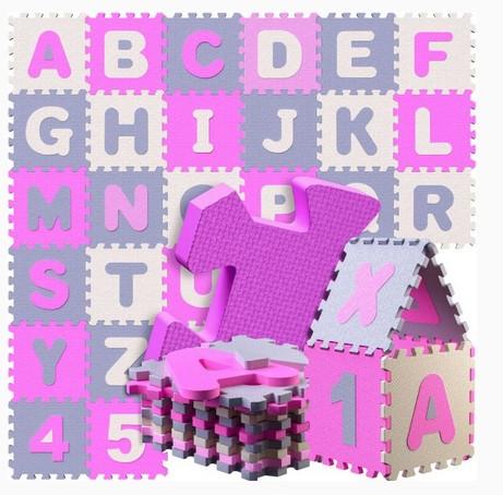Bei der durch ein Datenblatt mit Abbildung veranschaulichten Ware handelt es sich um ein 86-teiliges Puzzle in drei verschiedenfarbigen Ausführungen
- die Puzzleteile bestehen jeweils aus EVA-Schaumstoff, 
- quadratisch, mit einer Seitenlänge von ca. 30 cm pro Teil,
- an den Rändern zackenförmig geschnitten, so dass sich die einzelnen Puzzleteile
  zu einer Matte oder Würfeln etc. aneinanderfügen lassen,
- in der Mitte mit herausnehmbaren Puzzlemotiven in Form von Buchstaben und
  Zahlen von 0 bis 9,
- dient der spielerischen Unterhaltung von Kindern,
- gemeinsam verpackt.

Derartige Erzeugnisse werden zolltarifrechtlich als "Puzzle, nicht aus Holz" eingereiht.
