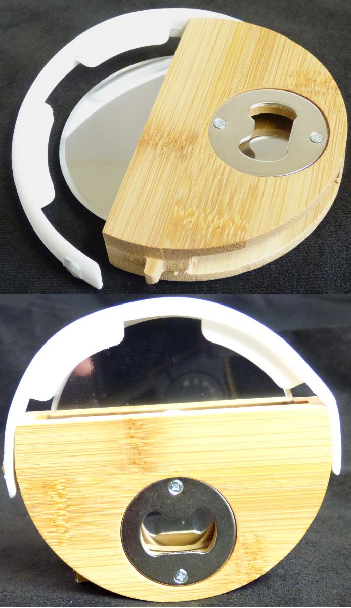 “Pizza-Schneider mit Rollenmesser“

 - bestehend aus einem halbkreisförmigem Gehäuse aus Holz, in welches ein Schneidrad (arbeitender Teil) aus unedlem Metall eingelassen ist, die Hälfte des Schneidrades, die aus dem Griff herausragt, ist durch einen abnehmbaren Kunststoffüberzug geschützt, in eine Seite des Gehäuses ist ein Kapselheber (arbeitender Teil) aus unedlem Metall eingeschraubt

 - Durchmesser Rollenmesser: 80 mm

 -zum Trennen von Pizzen ist Stücke und Öffnen von Flaschendeckeln

- in einem Kunststoffbeutel verpackt und in einem Karton eingelegt

- keine Ware mit verschiedenen Funktionen, da beide Funktionen der Codenummer 8205 5100 00 0 des Zolltarifs zuzuweisen sind.

 (Antragstellerangaben)

Abbildung siehe Anlage.

Derartige Erzeugnisse gehören als "Handwerkzeuge (Haushaltswerkzeuge), anderweit weder genannt noch inbegriffen, mit arbeitendem Teil aus unedlem Metall" zur 
Codenummer 8205 5100 00 0 des Zolltarifs.