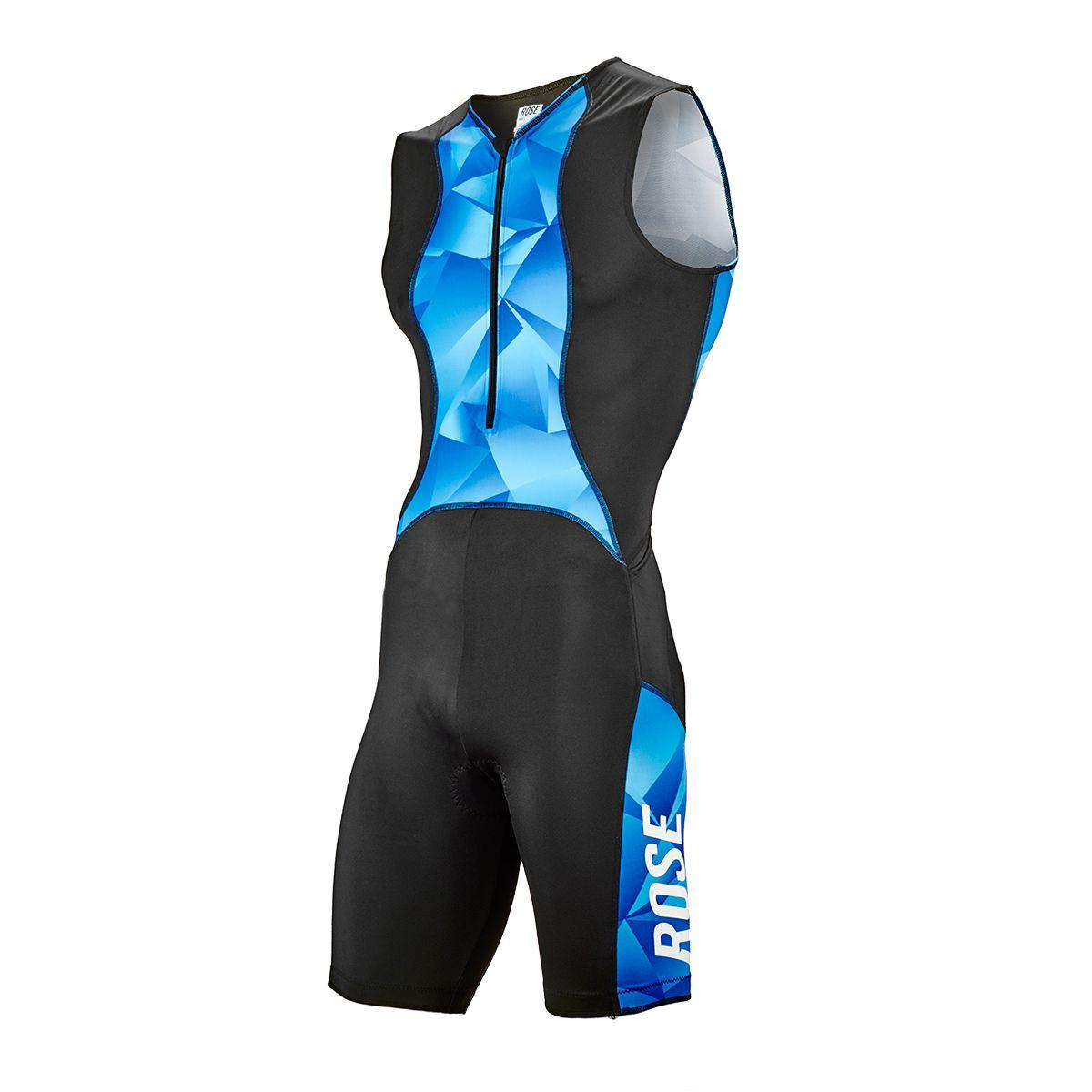 Kurzoverall, sog. Triathloneinteiler ROSE-Body TRI-SUIT I, Größe S, Foto siehe Anlage,
- in einem Polybeutel verpackt,
- aus verschiedenen bis zu ca. 0,6 mm dicken, einfarbigen bzw. bedruckten Gewirken aus laut Antrag
  80 % Polyamid und 20 % Elasthan (beides synthetischen Chemiefasern),
- den Rumpf und Teile der Beine bedeckend,
- mit einem runden Halsausschnitt,
- vorn mit einer ca. 30 cm langen Öffnung mit Reißverschluss, mit einer kurzen Überlappung von
  links auf rechts,
- ärmellos,
- seitlich mit zwei aufgesetzten, offenen Taschen,
- im unteren Teil in der Art einer kurzen Hose gearbeitet, nicht die Knie bedeckend,
- mit einem Polster im Schritt- und Gesäßbereich,
- an den Beinabschlüssen mit einem angenähten Haftband ausgestattet.

"Andere Kleidung (Kurzoverall), aus Gewirken, aus Chemiefasern"